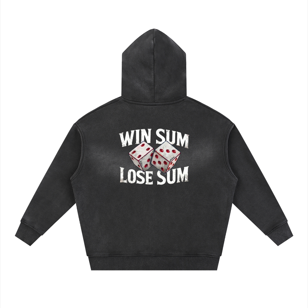 PIBU Win Sum Lose Sum Two-way Zipper Boxy Fleece Hoodie