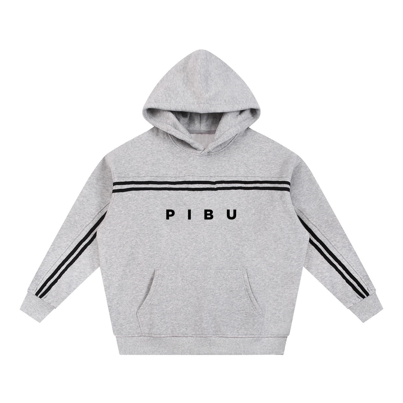 PIBU Sun Fade Fleece Hoodie - Grey