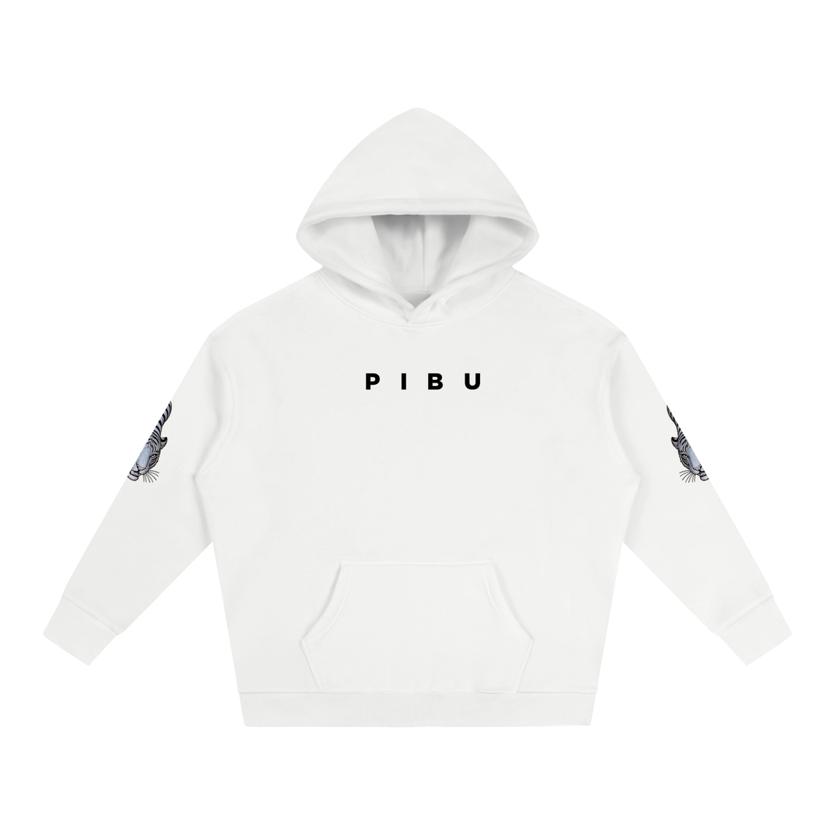 PIBU Relentless Tiger White Fleece Hoodie