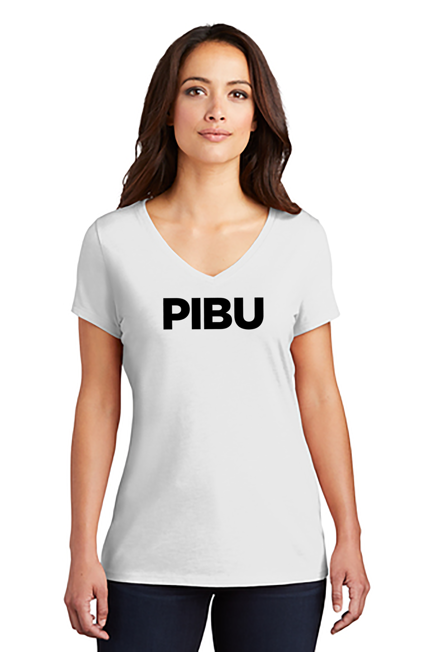Women's PIBU Classic V-Neck Short Sleeve - Black