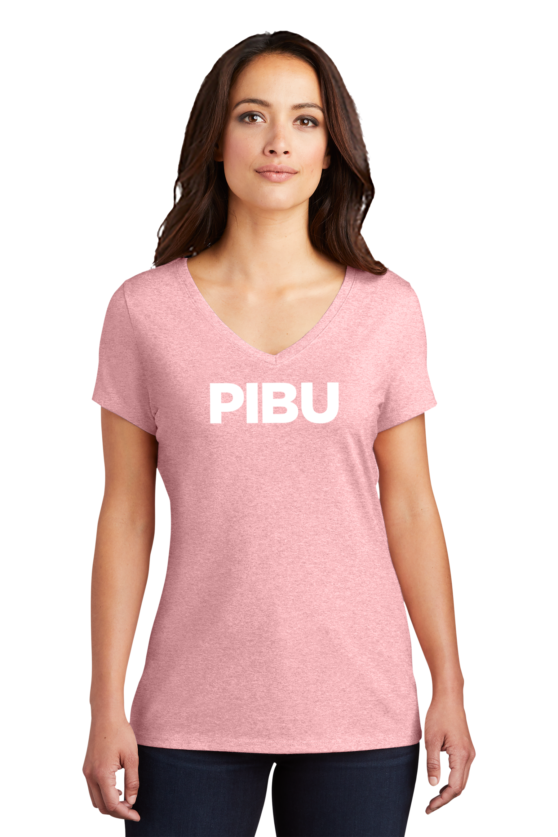 Women's PIBU Classic V-Neck Short Sleeve - White