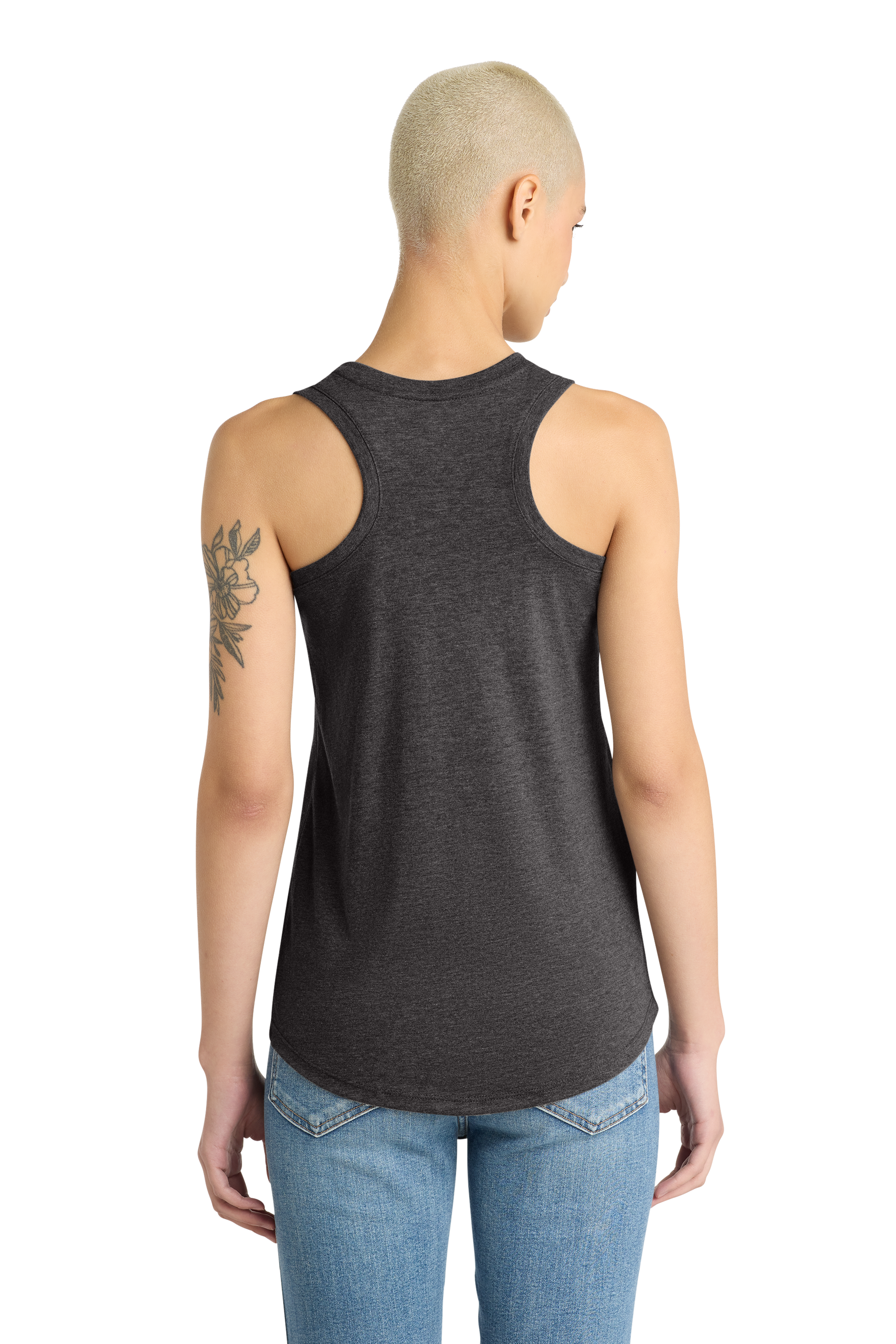 PIBU Outlined Classic Racerback Tank Top - White