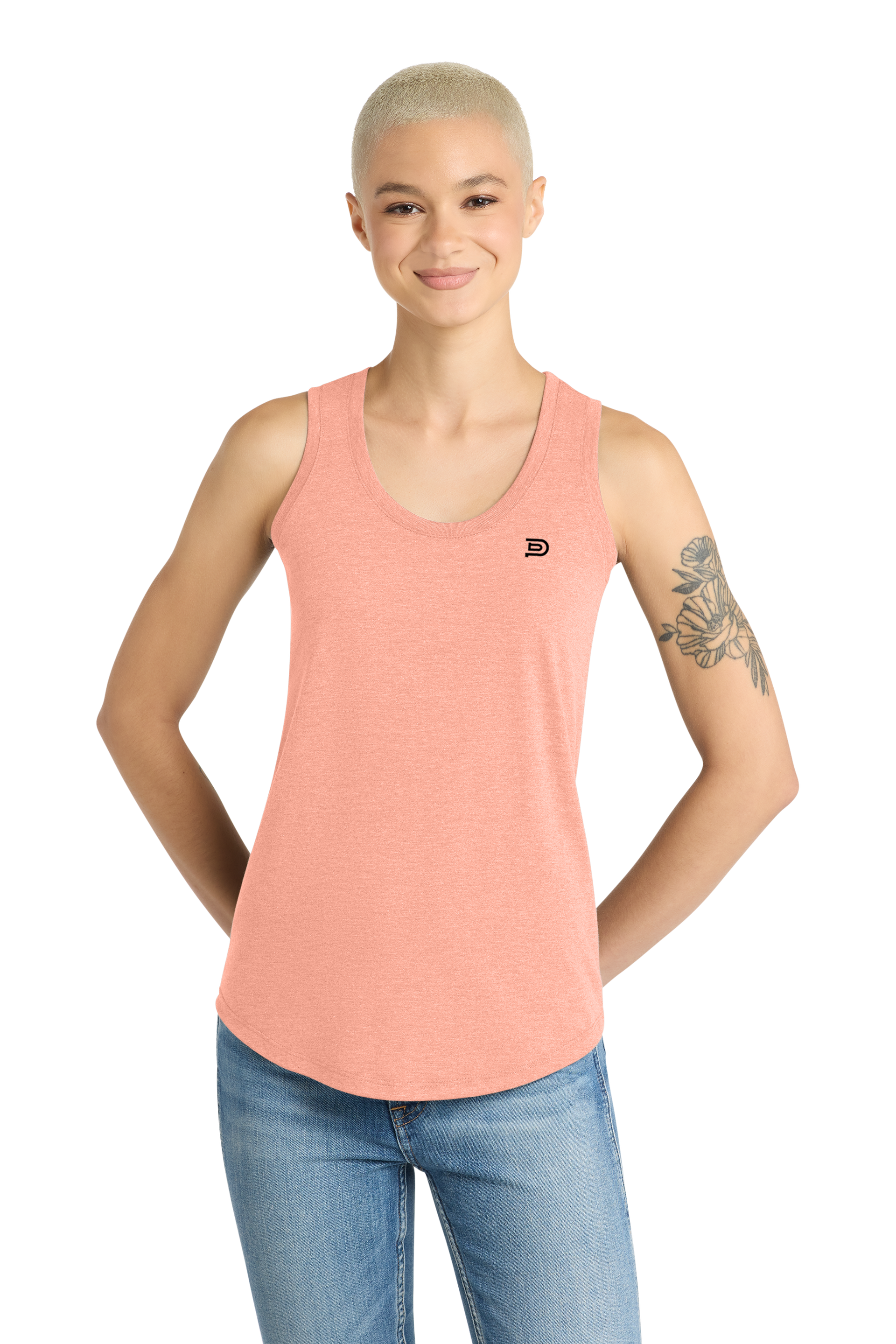 PIBU Logo Racerback Tank Top - Black