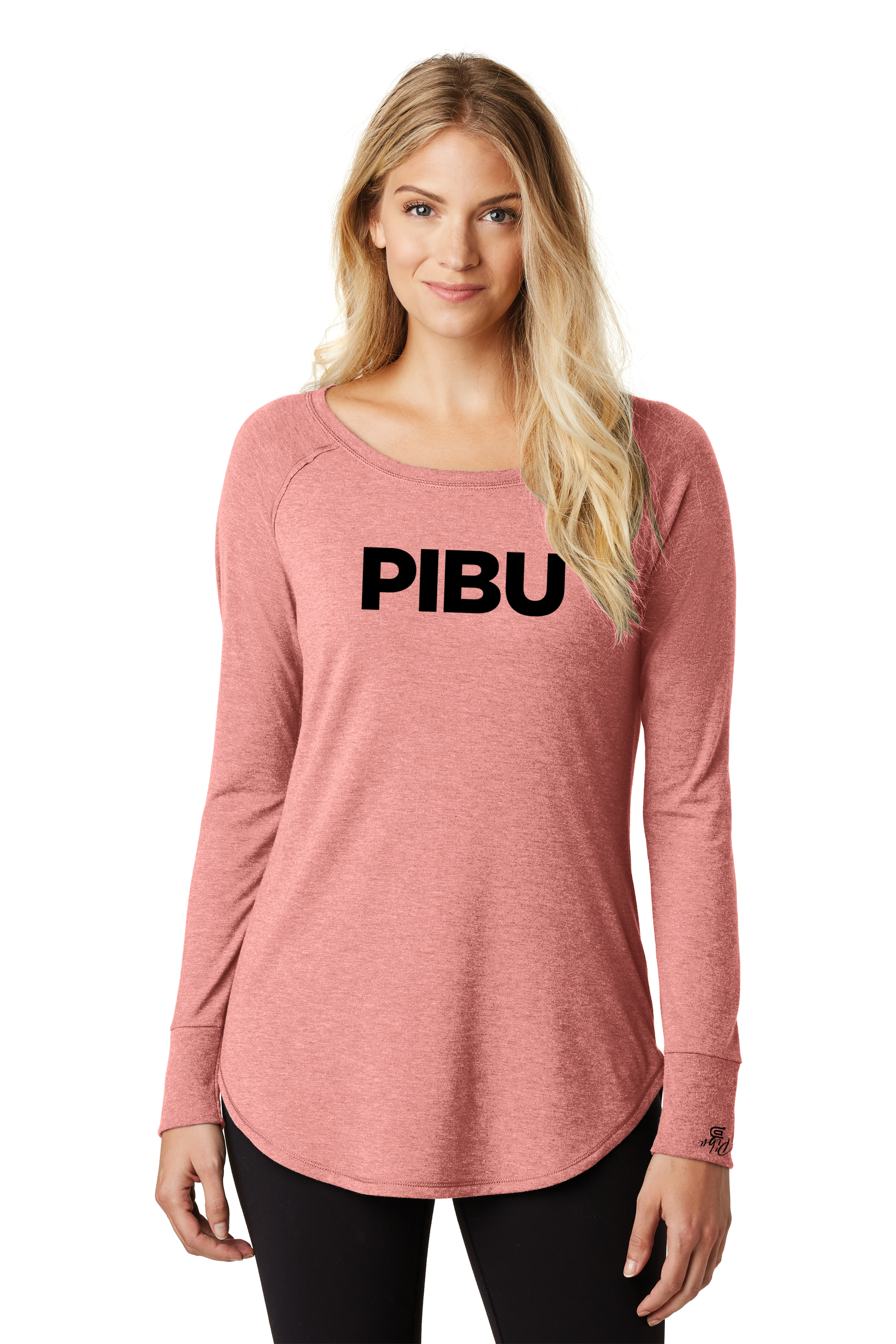 Women's PIBU Classic Tunic Tee Long Sleeve - Black