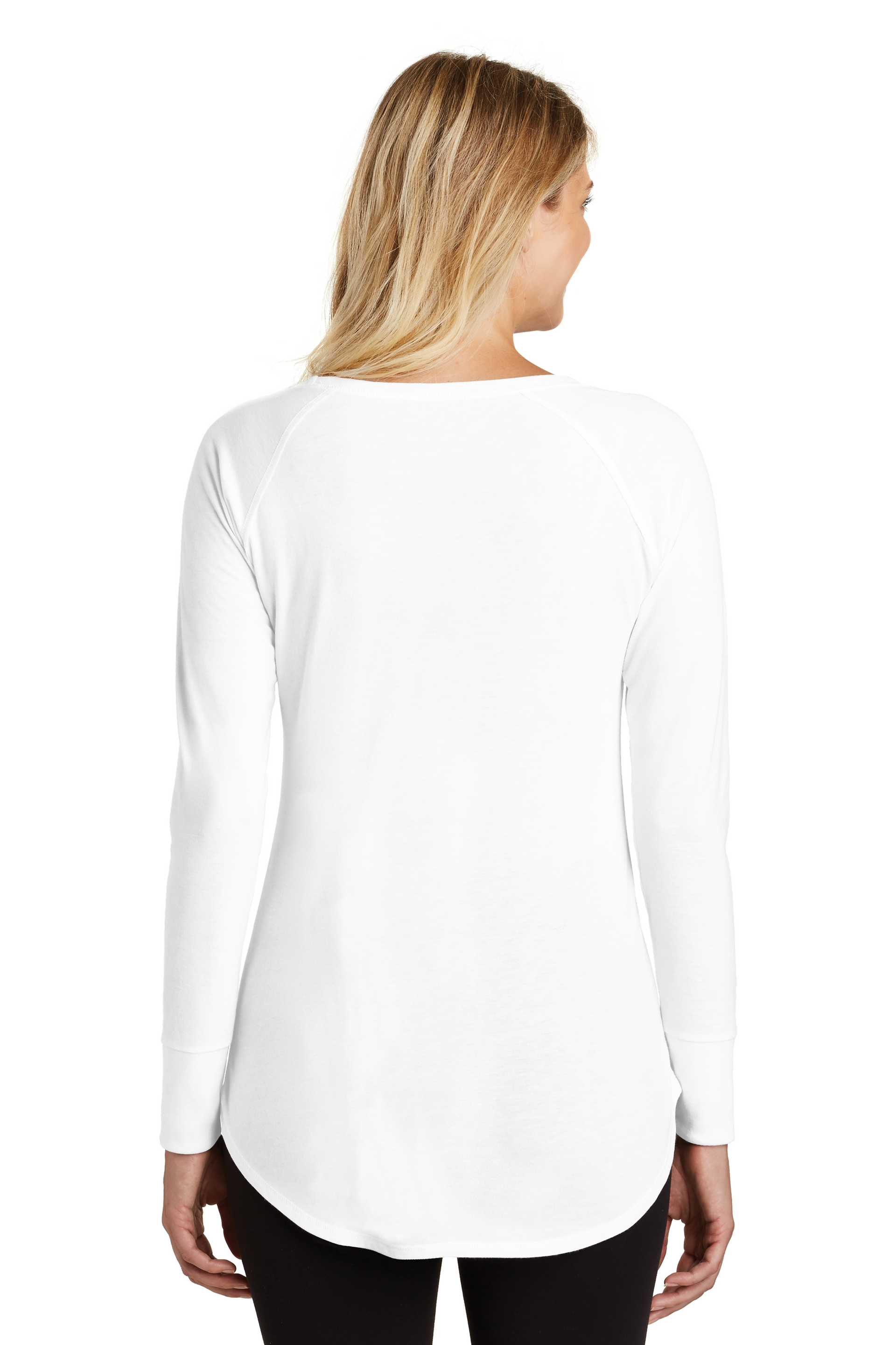 Women's PIBU Classic Outlined Tunic Tee Long Sleeve - Black