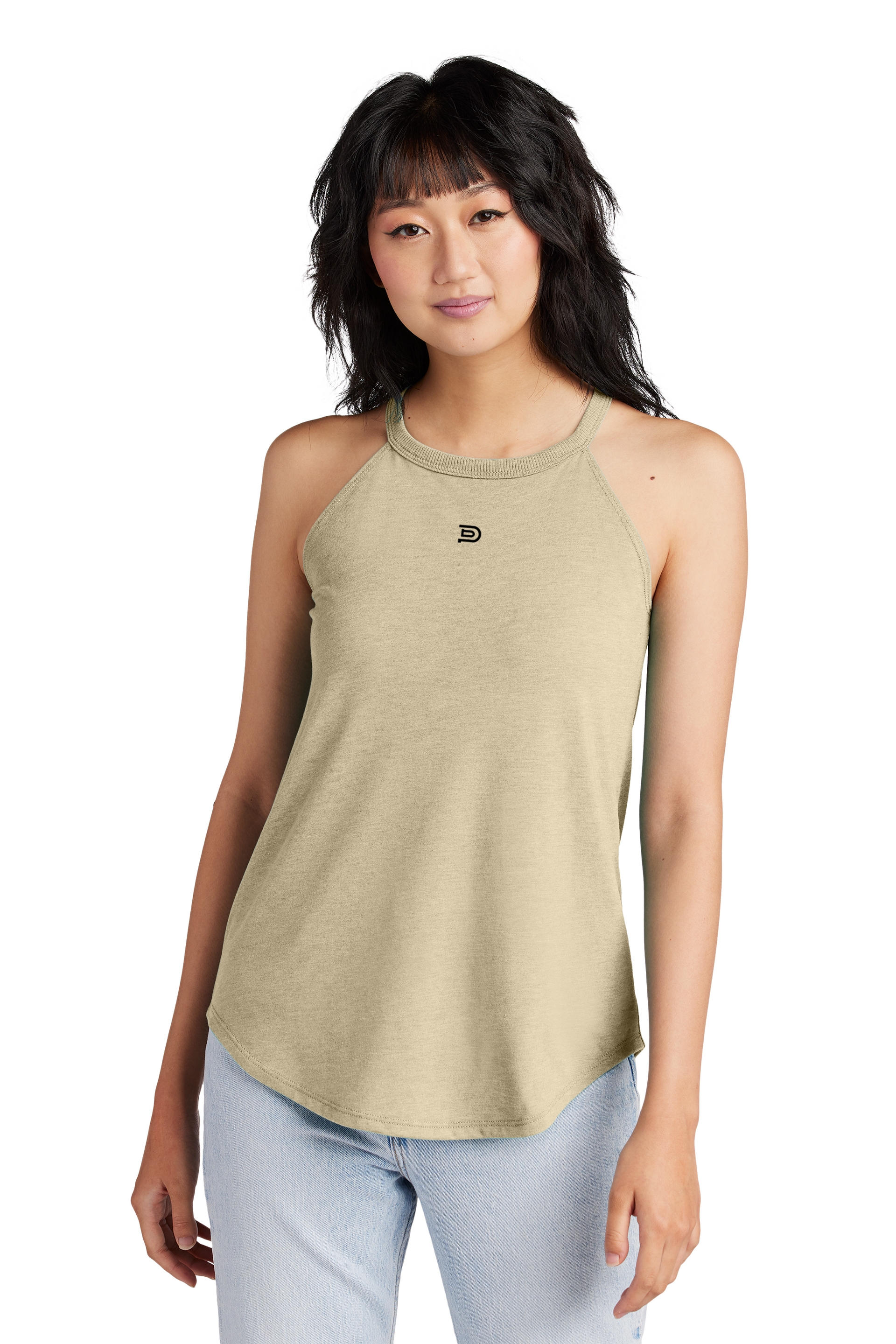 Women's PIBU Logo Rocker Tank Top - Black