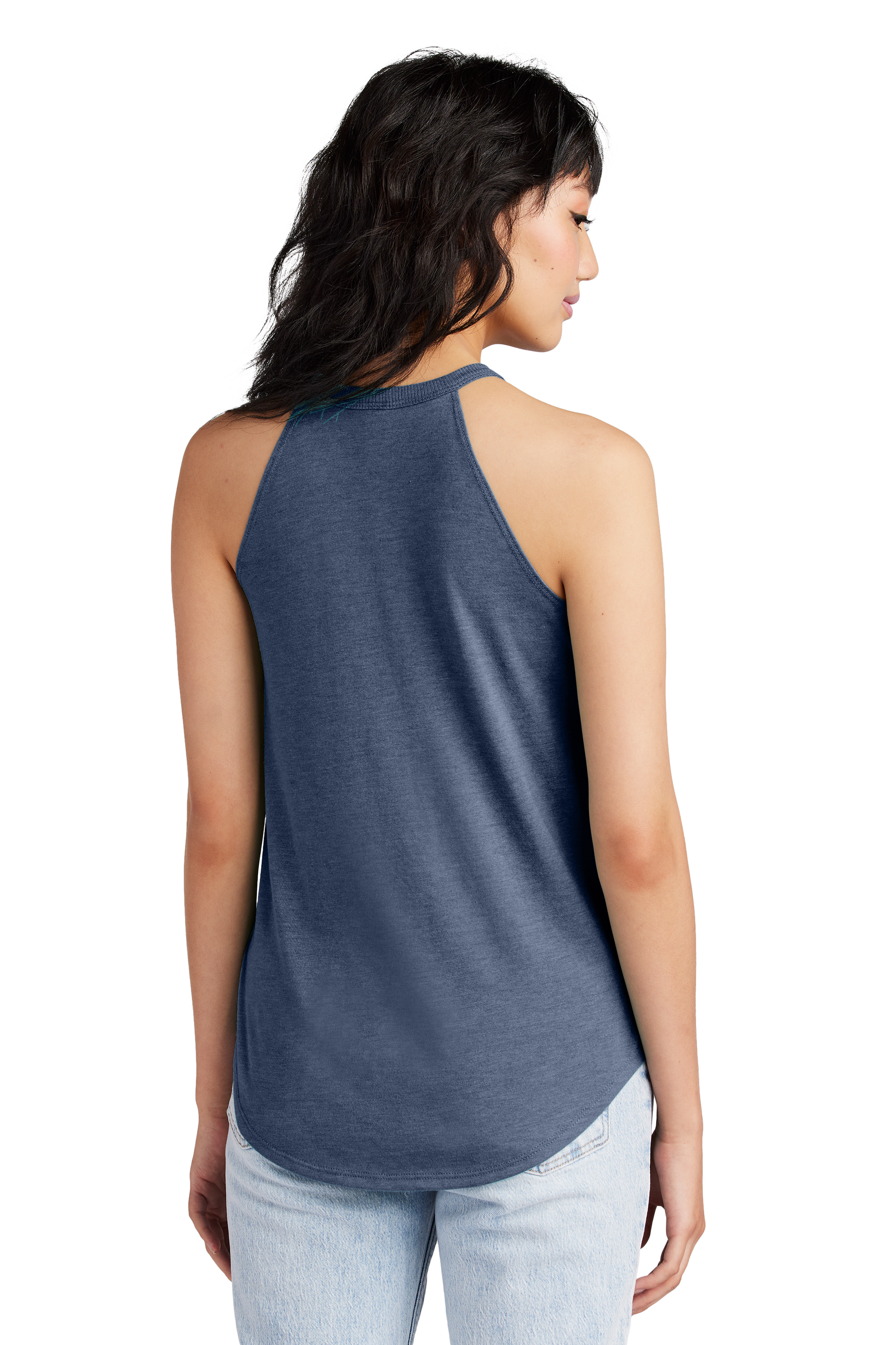 Women's PIBU Logo Rocker Tank Top - White