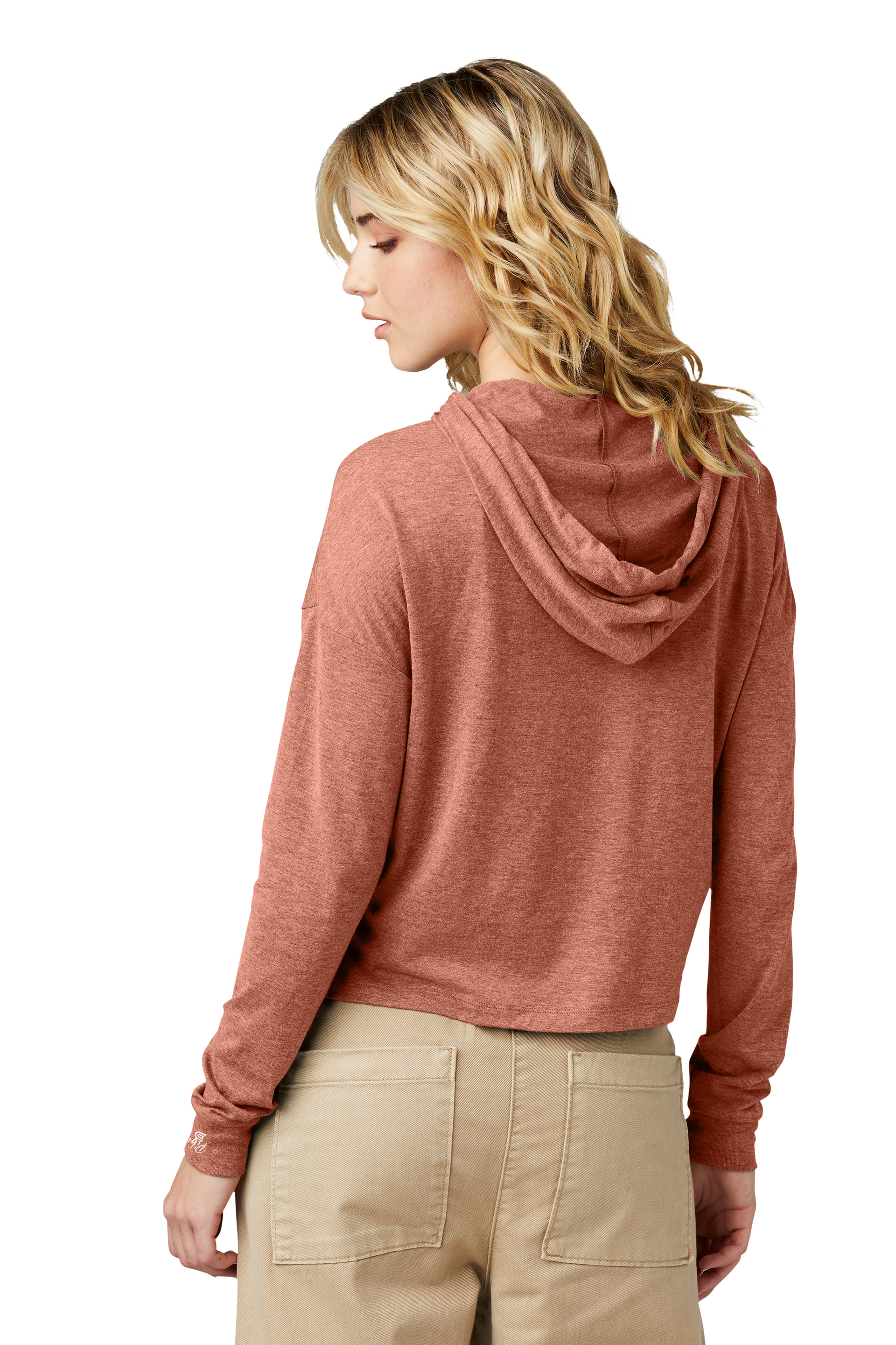 Women's PIBU Logo Cropped Hoodie - White