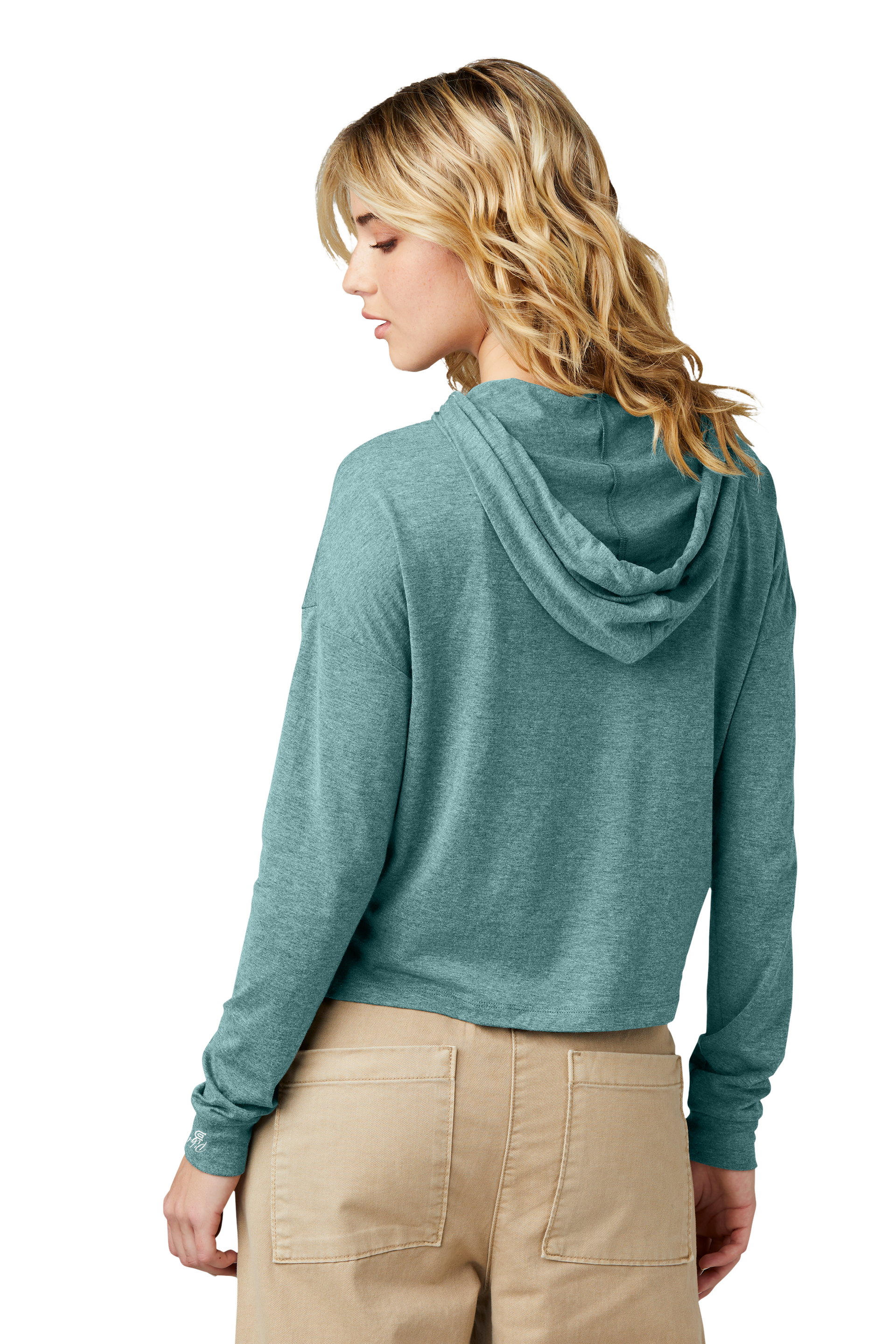 Women's PIBU Butterfly Cropped Hoodie - White