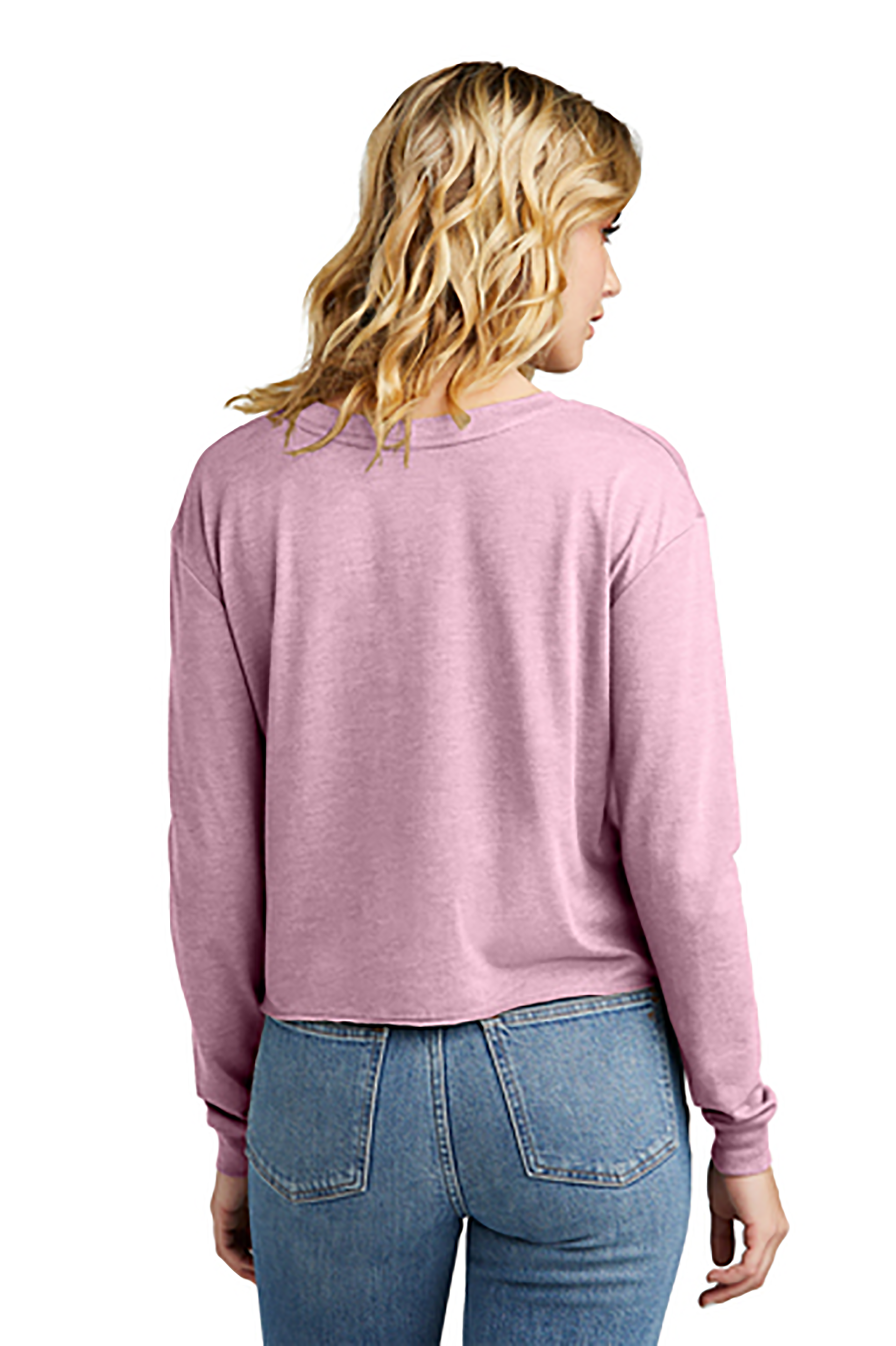 Women's PIBU Classic Cropped Long Sleeve - White