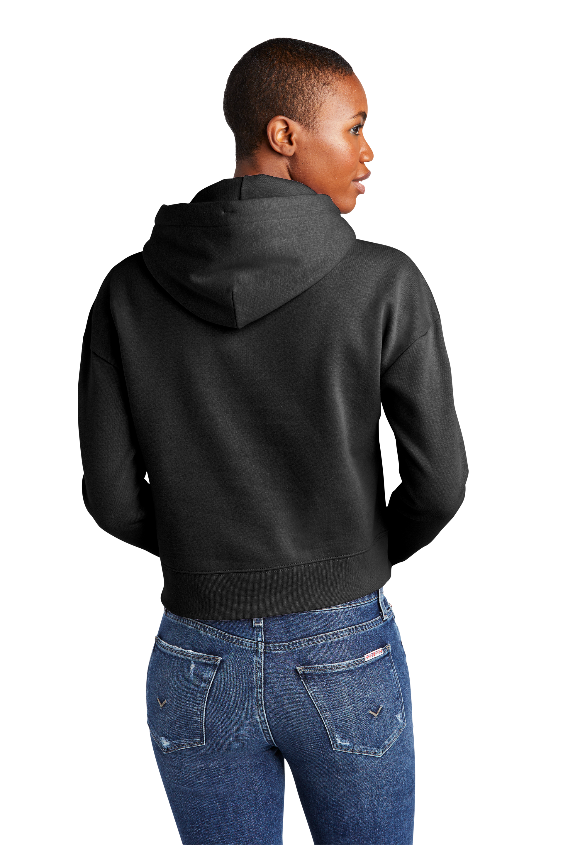 Women's PIBU Butterfly Cropped Fleece Hoodie - Gold