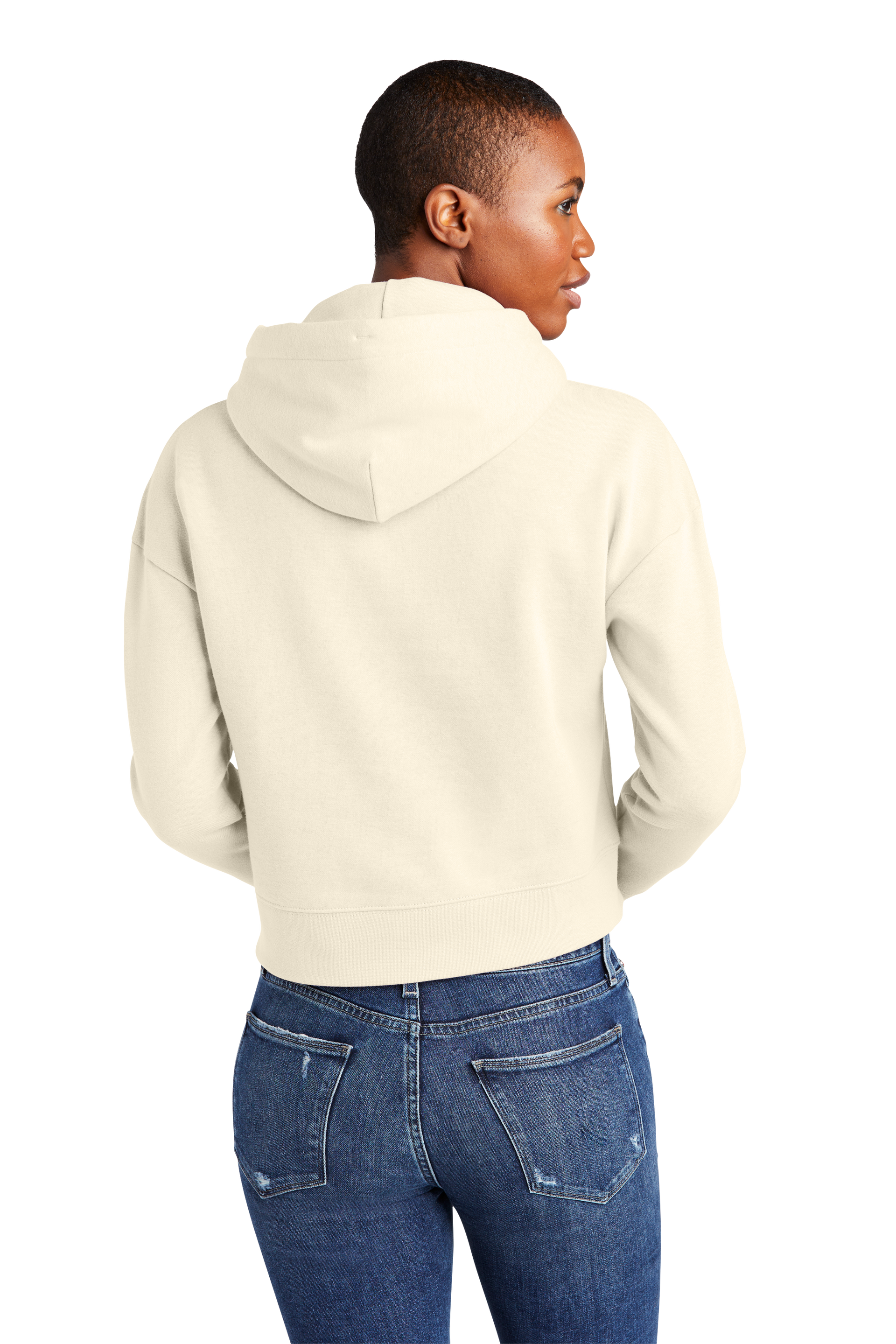 Women's PIBU Logo Cropped Fleece Hoodie - Black