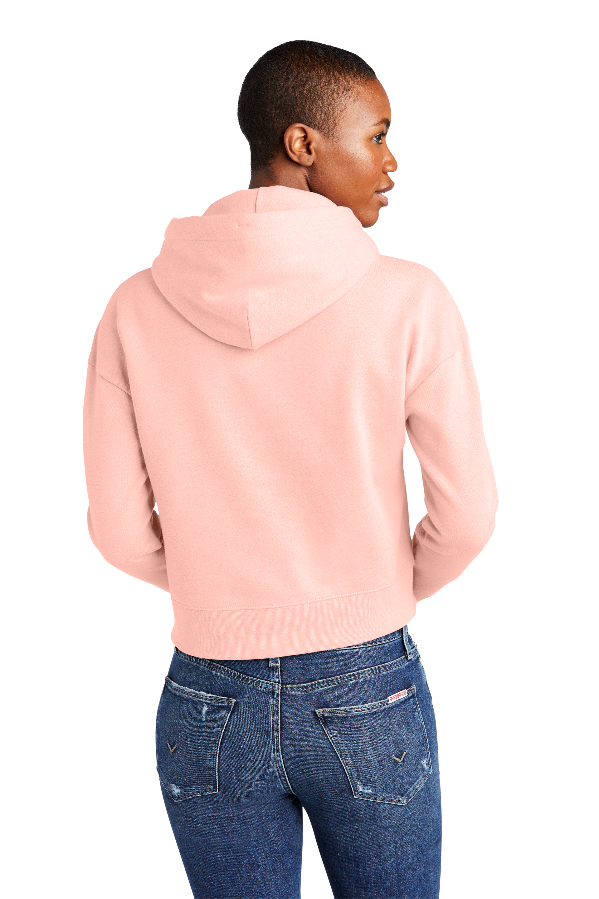 Women's PIBU Classic Cropped Fleece Hoodie - Black