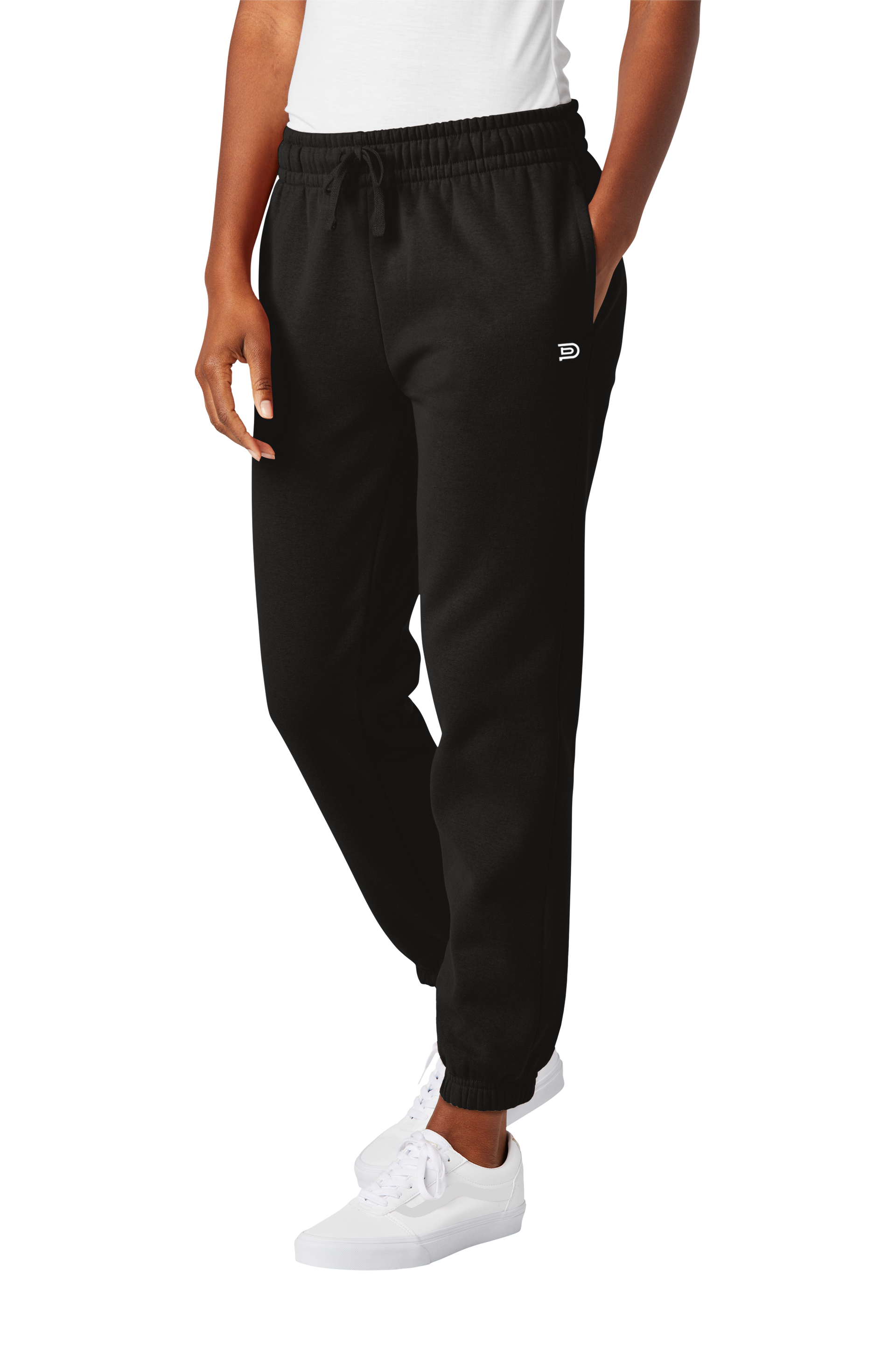 Women's PIBU Logo Fleece Sweatpants - White