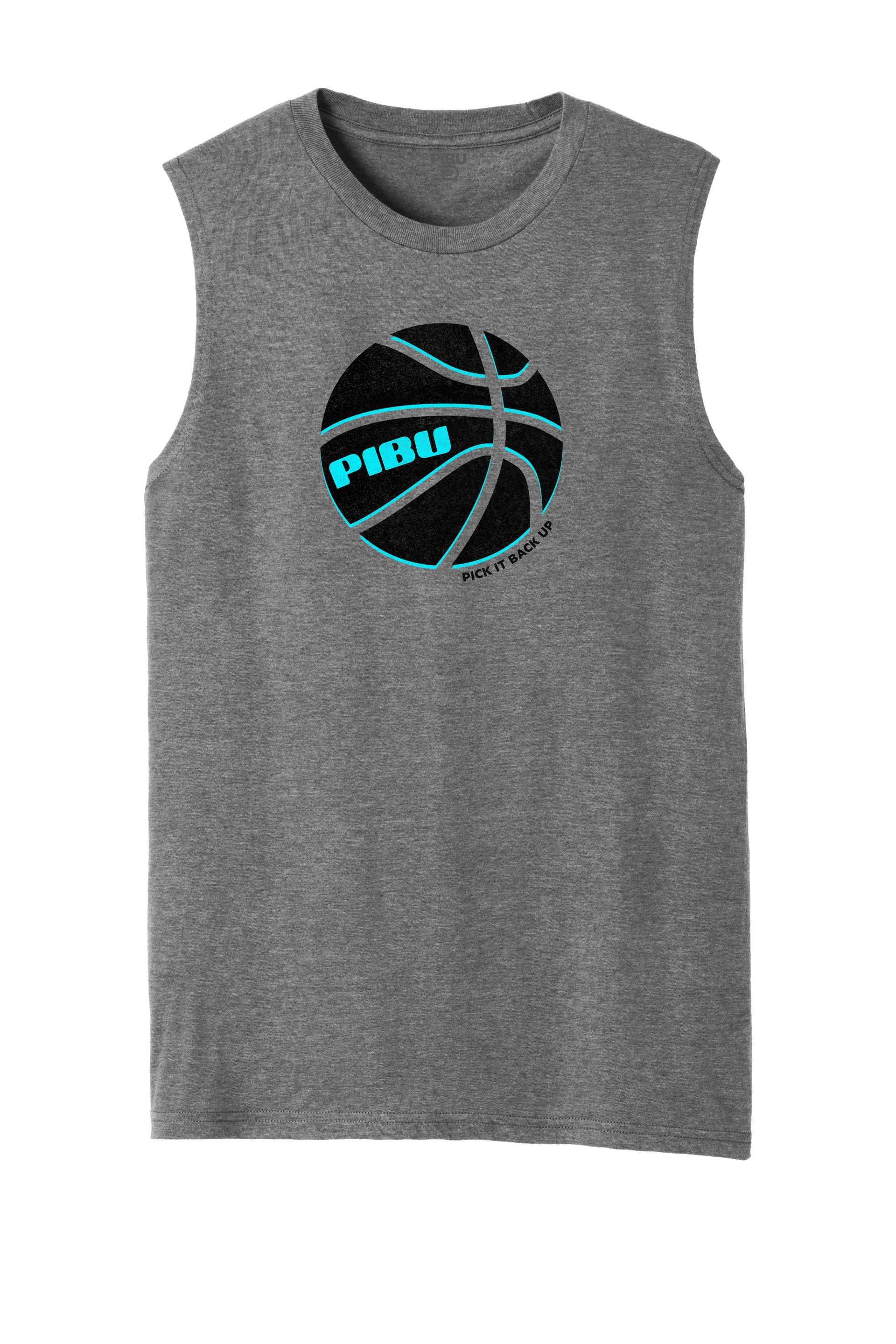 PIBU Basketball Outlined Sleeveless - Blue