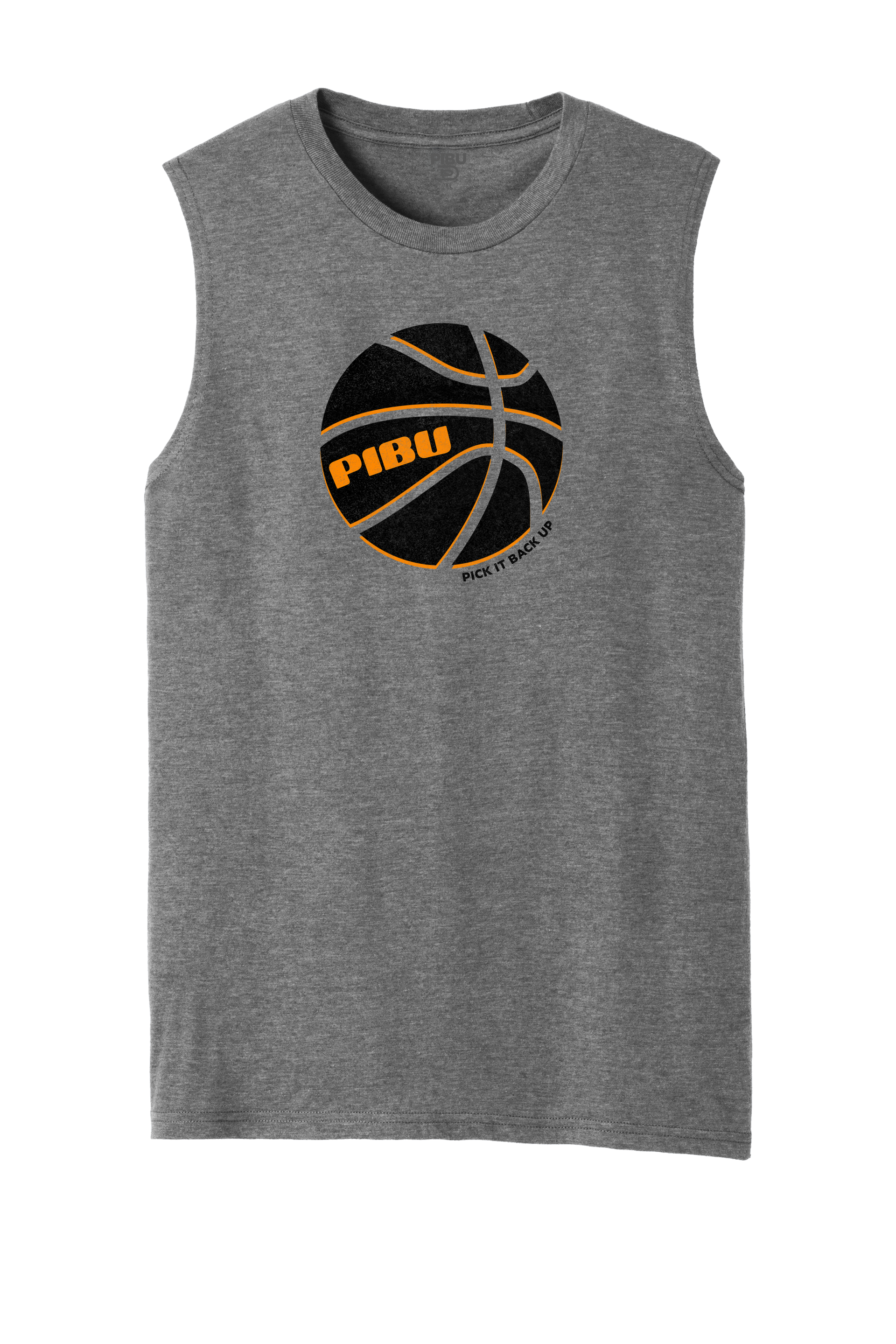 PIBU Basketball Outlined Sleeveless - Orange
