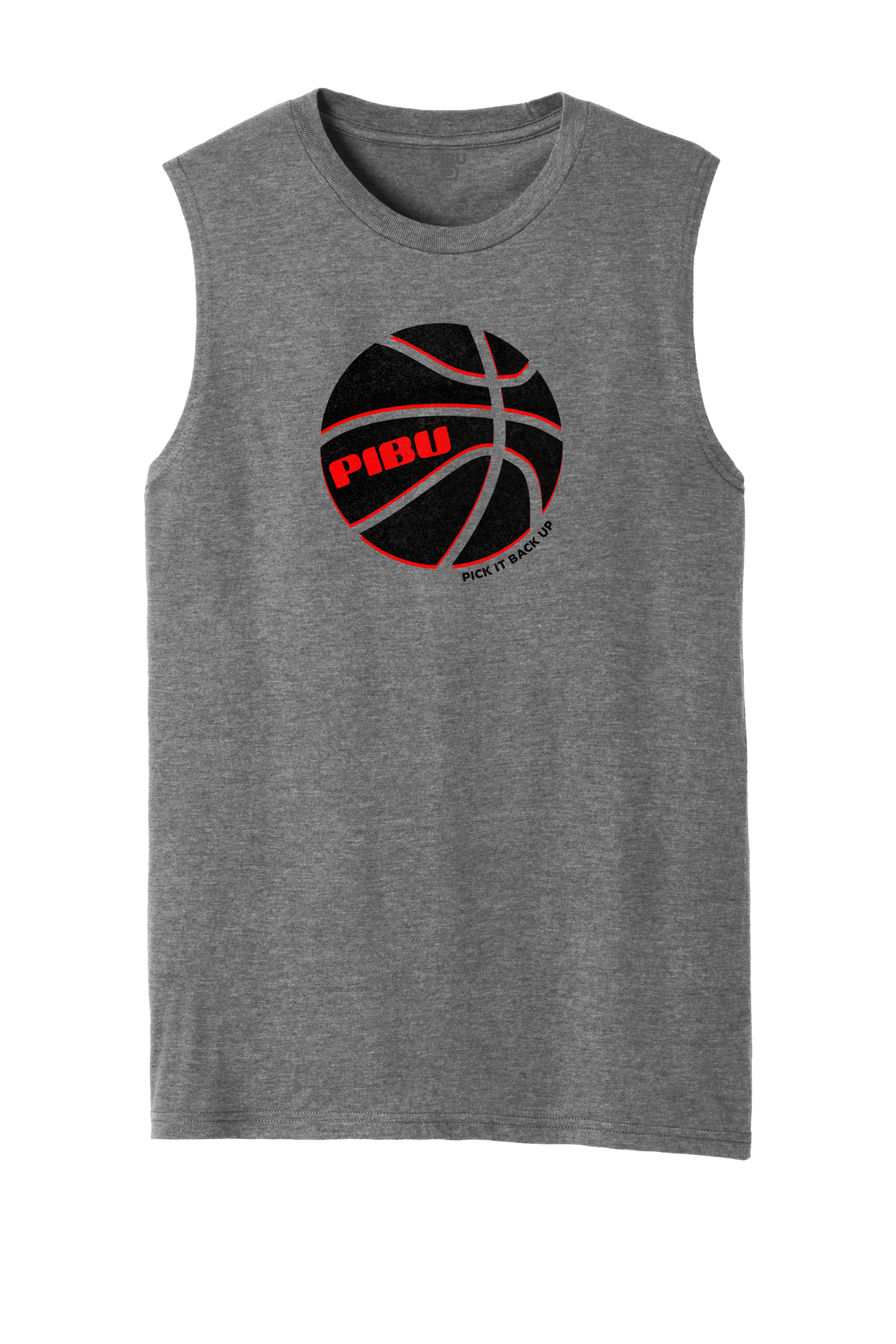 PIBU Basketball Outlined Sleeveless - Red