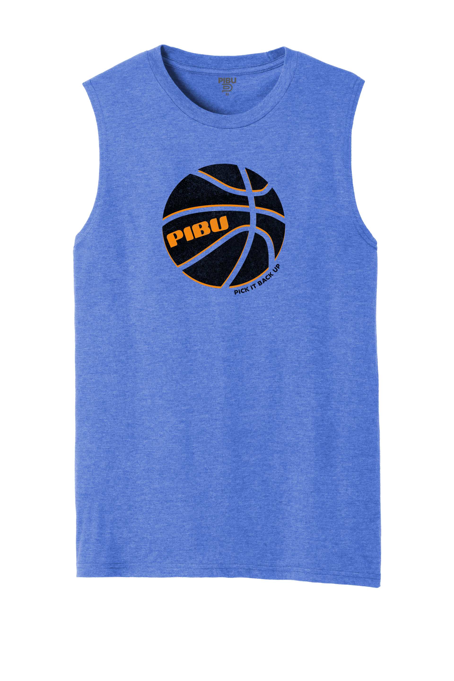 PIBU Basketball Outlined Sleeveless - Orange