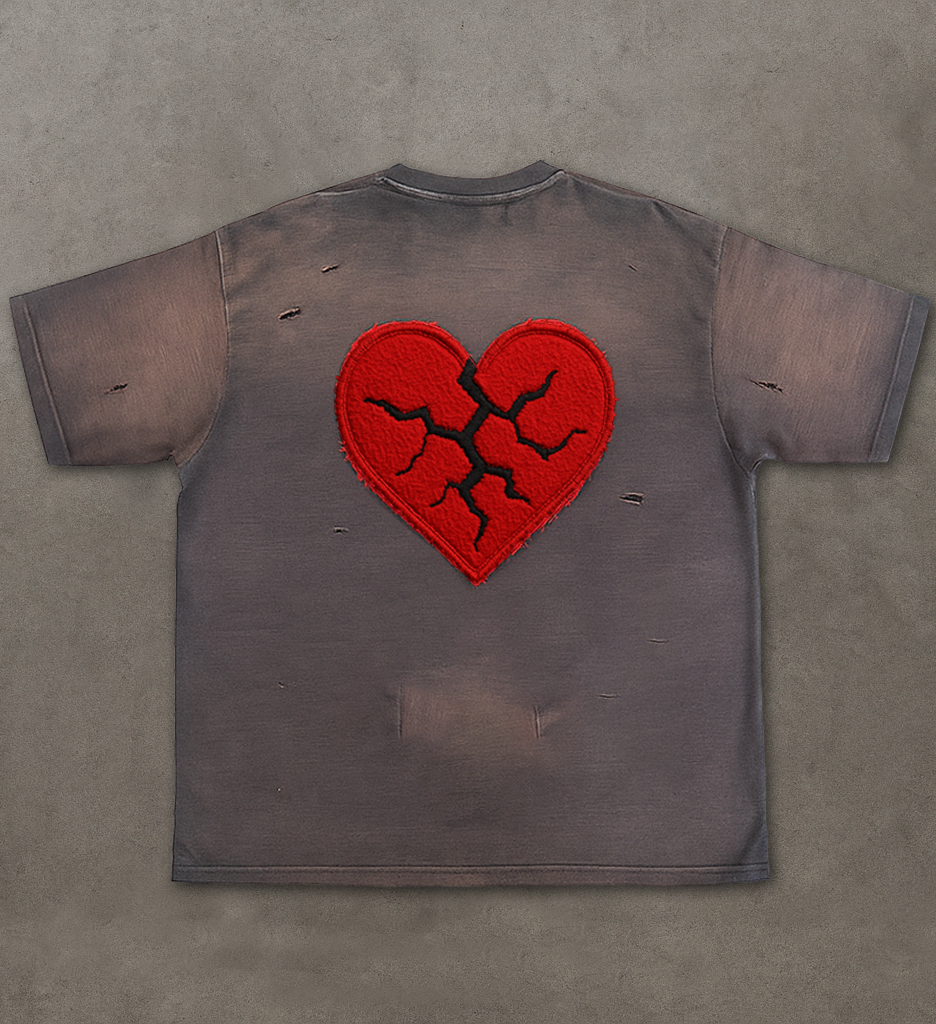 “HEARTBREAKER” Washed Embroidered Tee