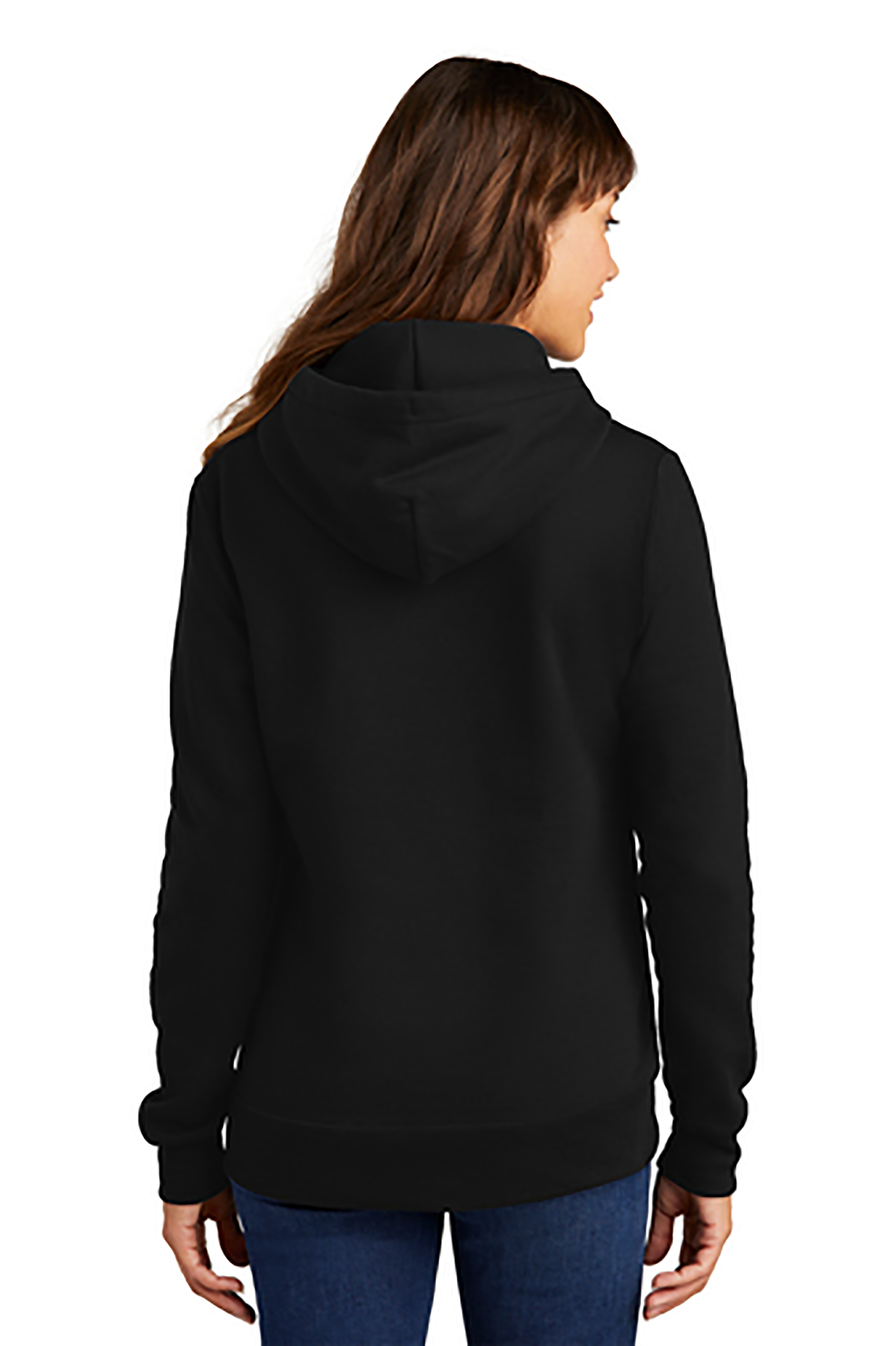 Women's PIBU Fitted Classic Outlined Fleece Hoodie - White