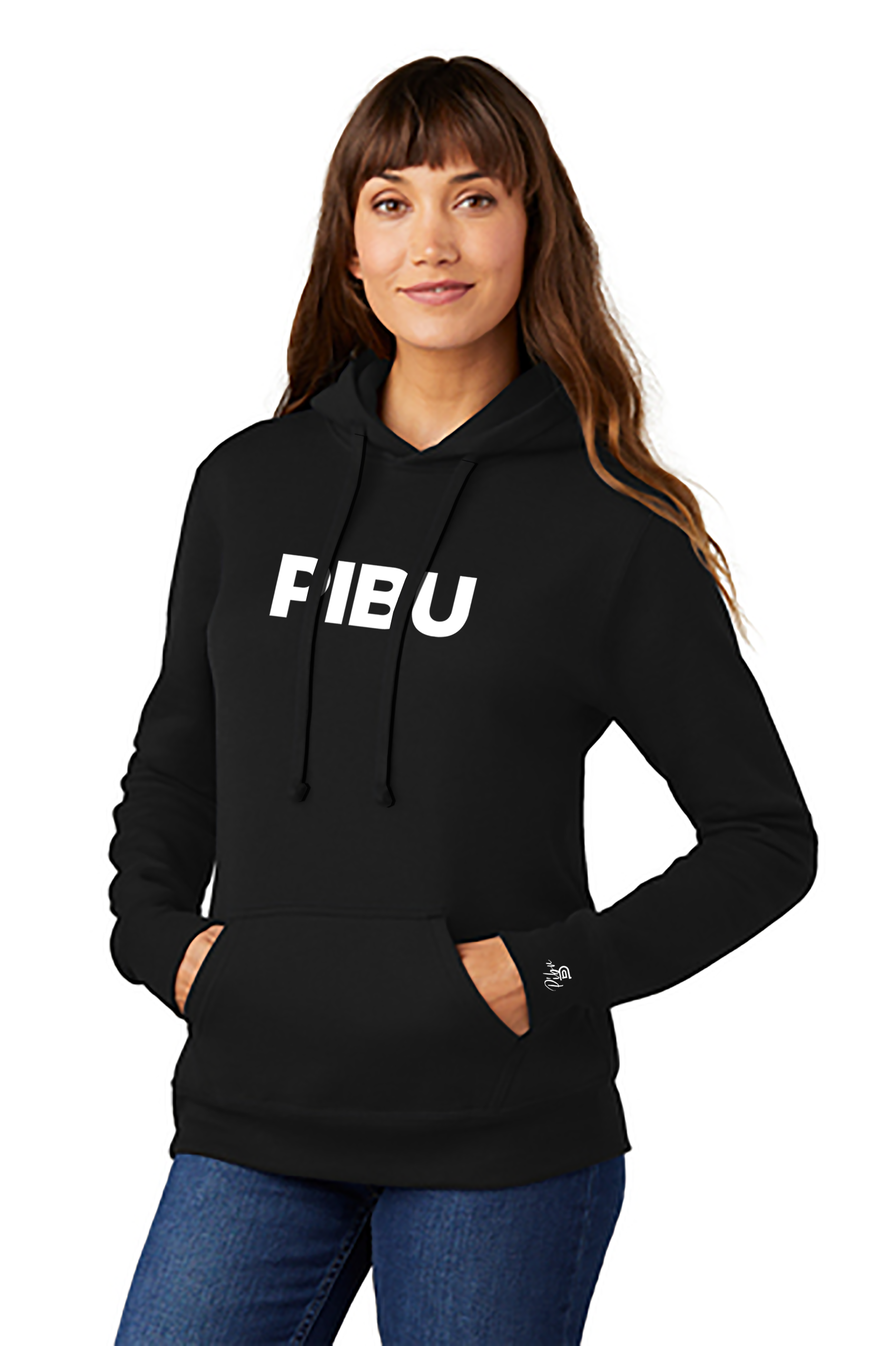Women's PIBU Fitted Classic Fleece Hoodie - White