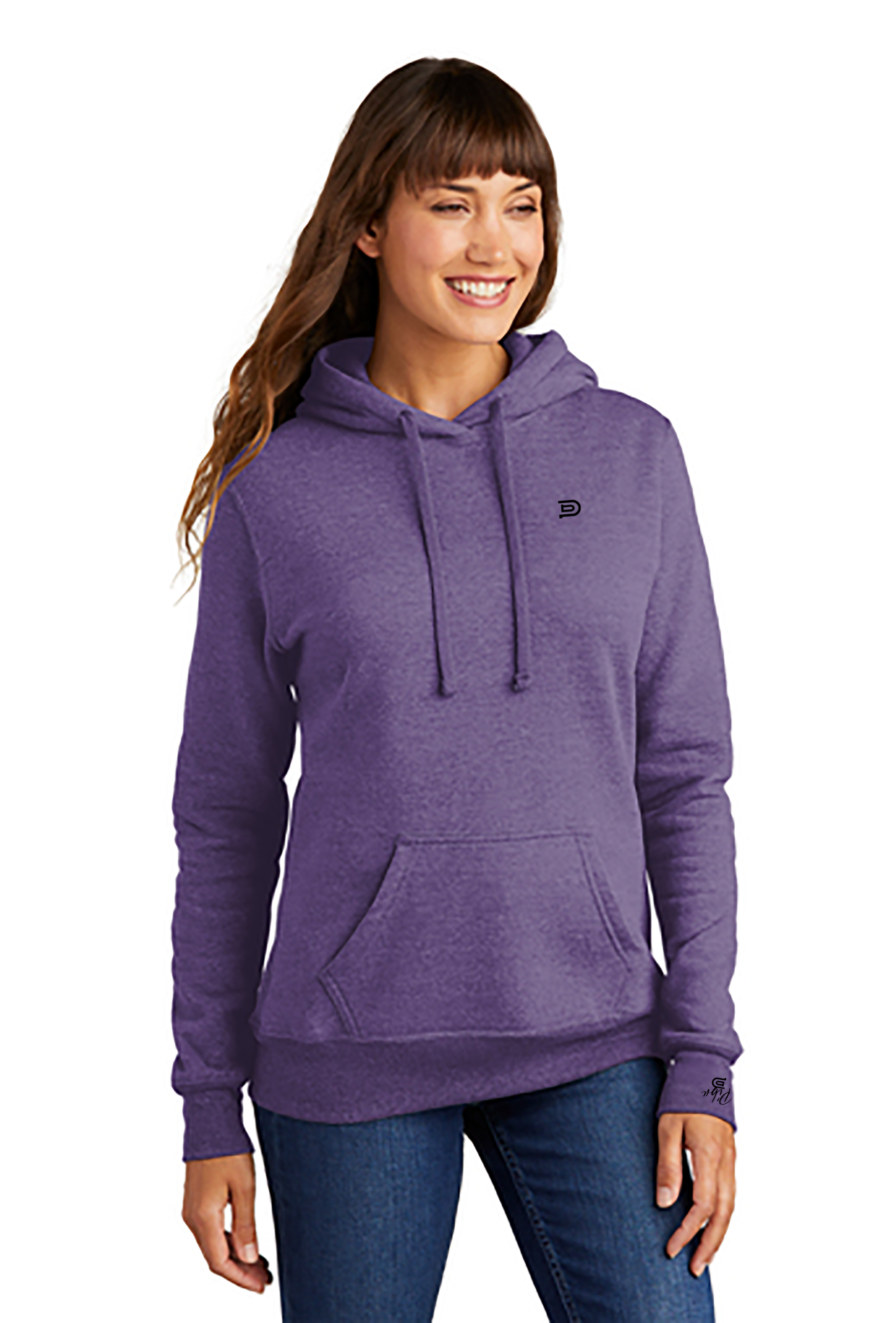 Women's PIBU Fitted Logo Fleece Hoodie - Black