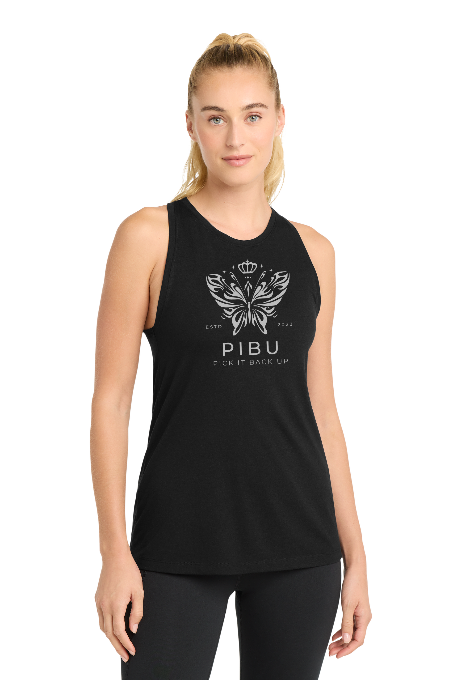 Women's PIBU Butterfly Tank Top - Gray