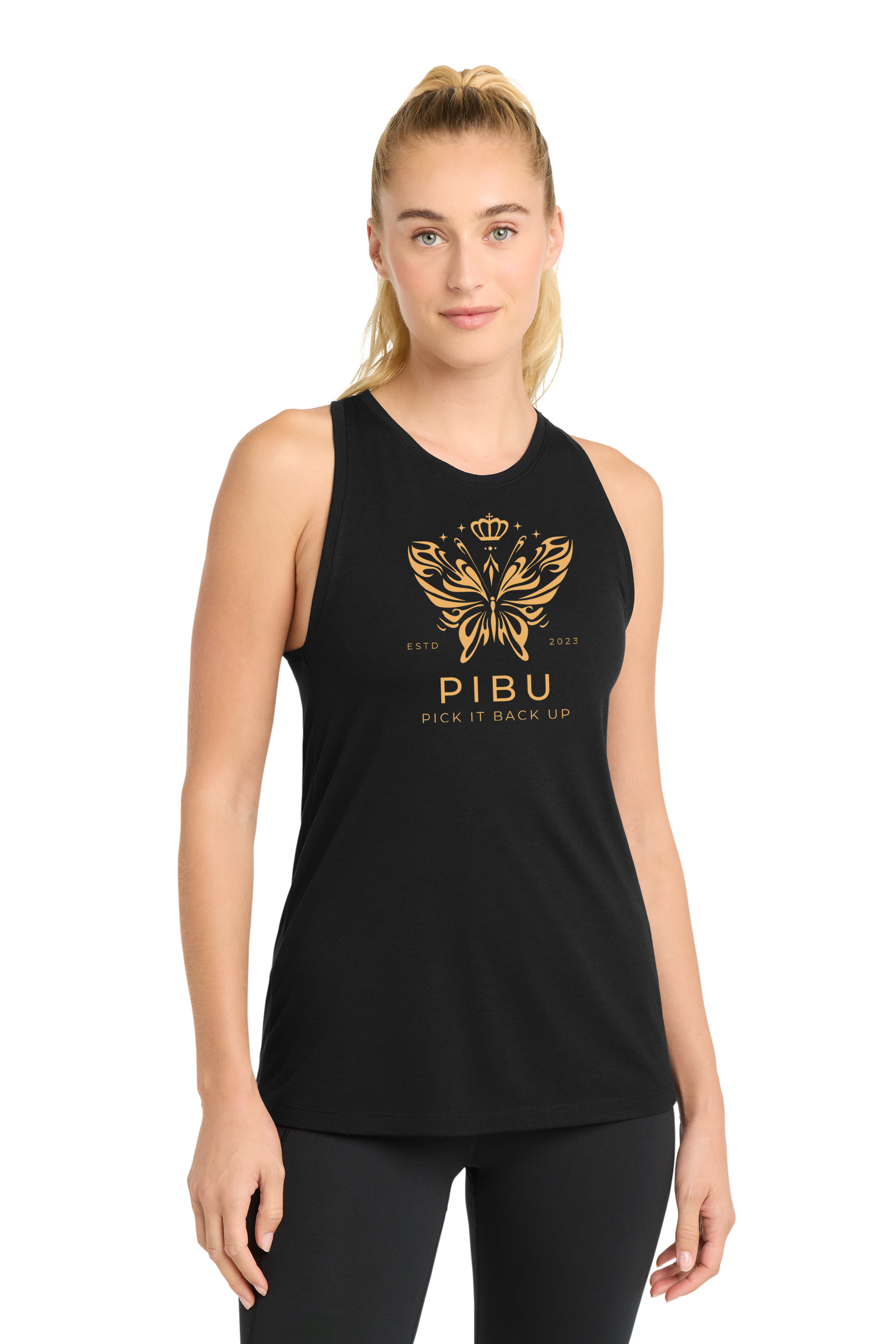 Women's PIBU Butterfly Tank Top - Gold