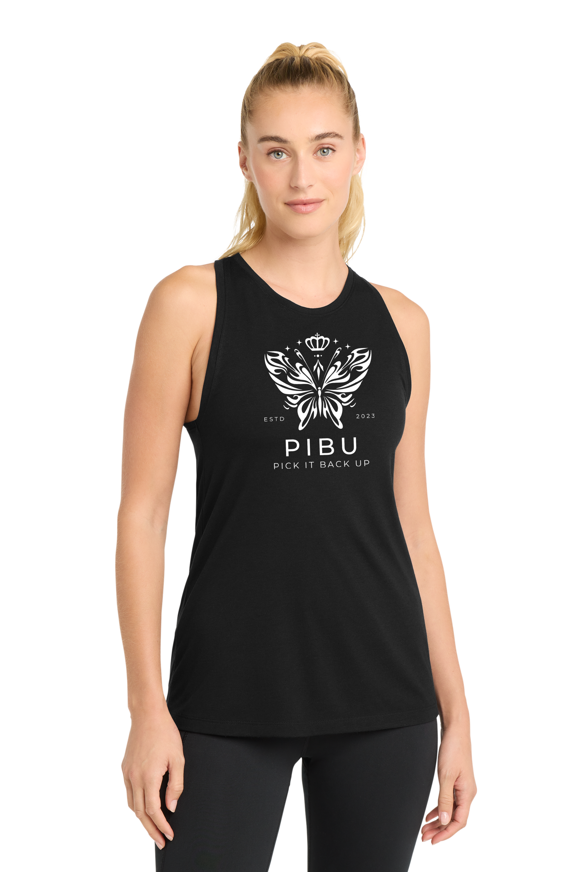 Women's PIBU Butterfly Tank Top - White
