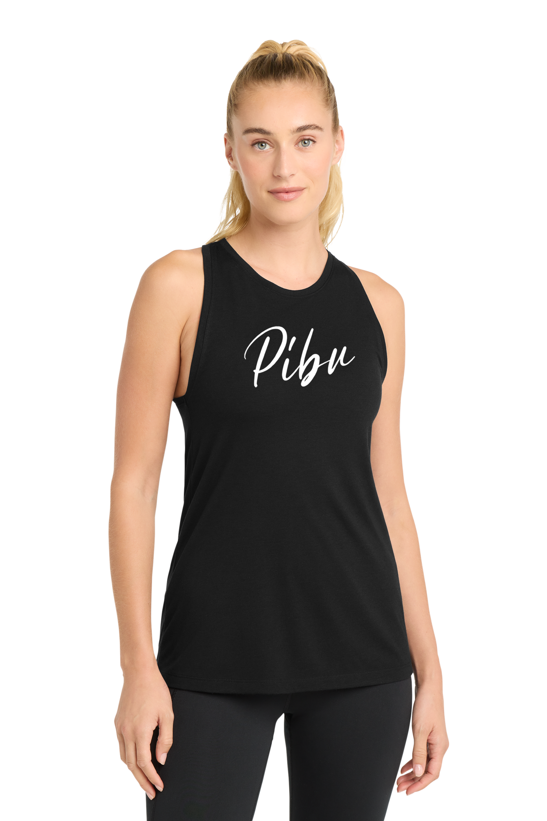 Women's PIBU Script Tank Top - White