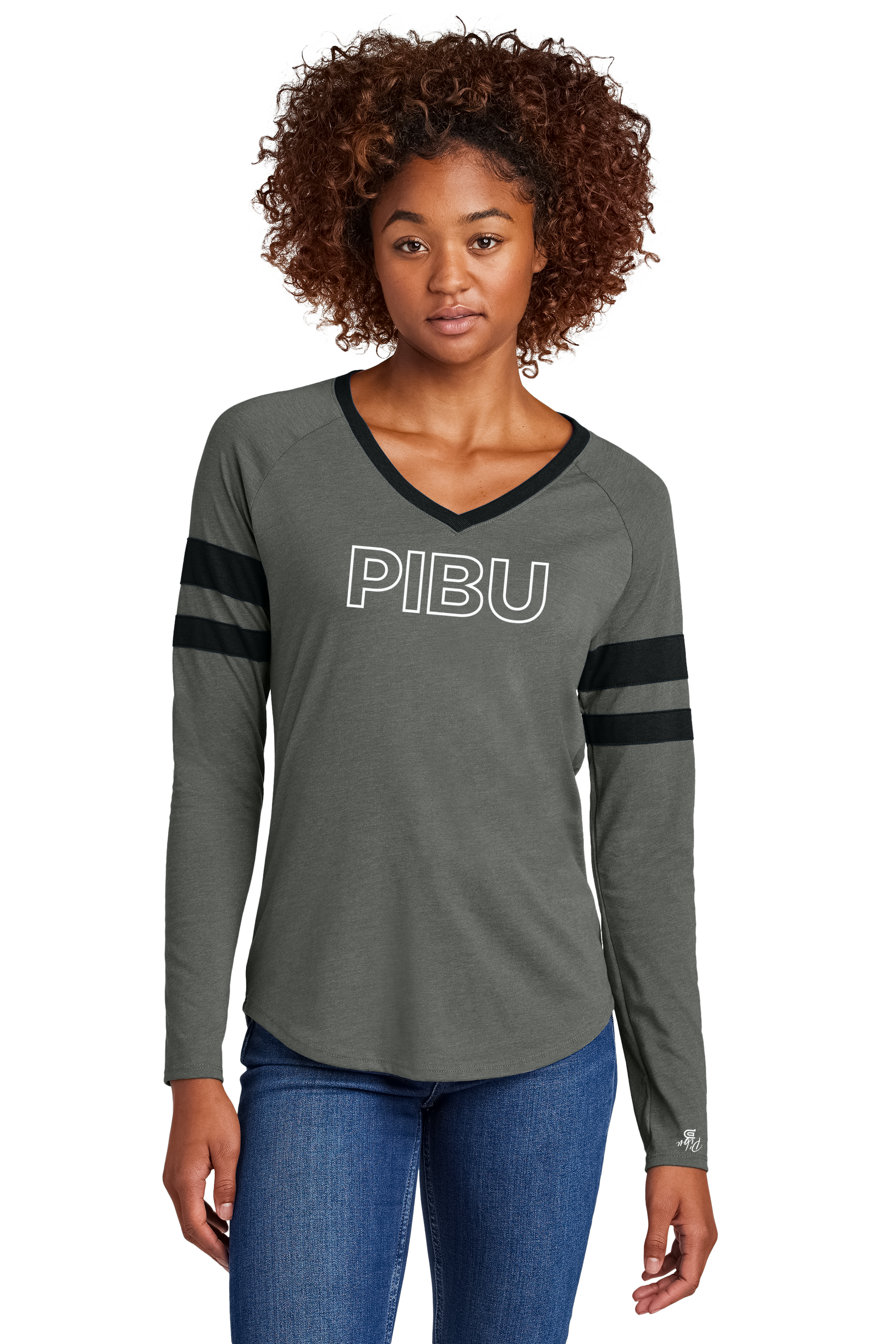 PIBU Outlined Halftime Long Sleeve - White