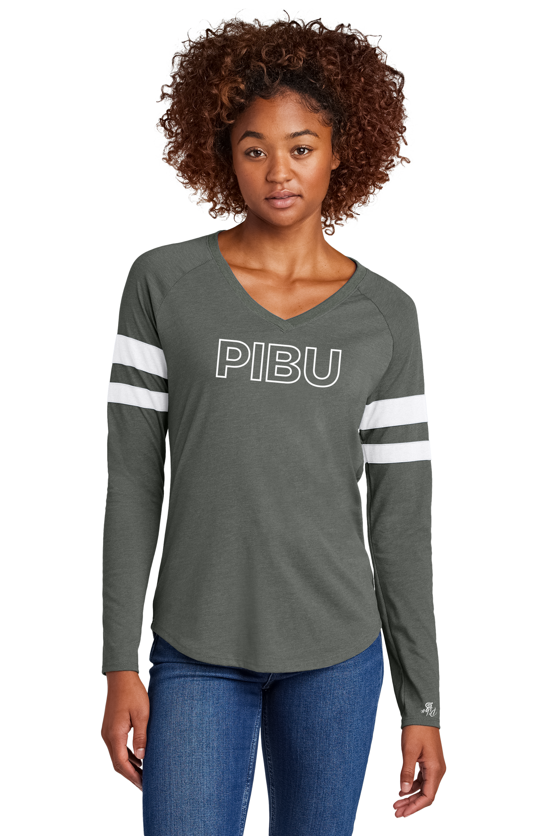 PIBU Outlined Halftime Long Sleeve - White