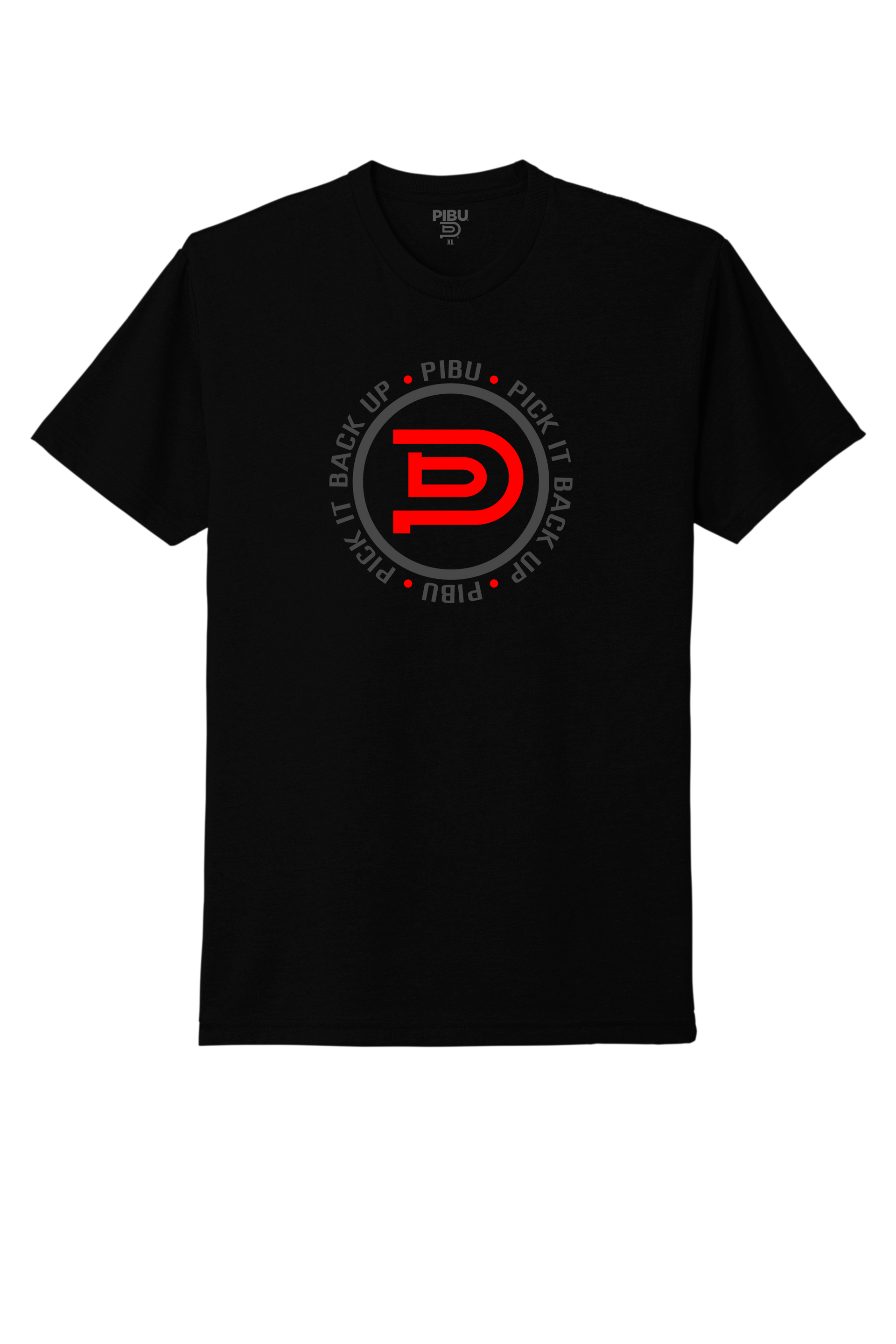 PIBU Circle Short Sleeve - Red and Gray