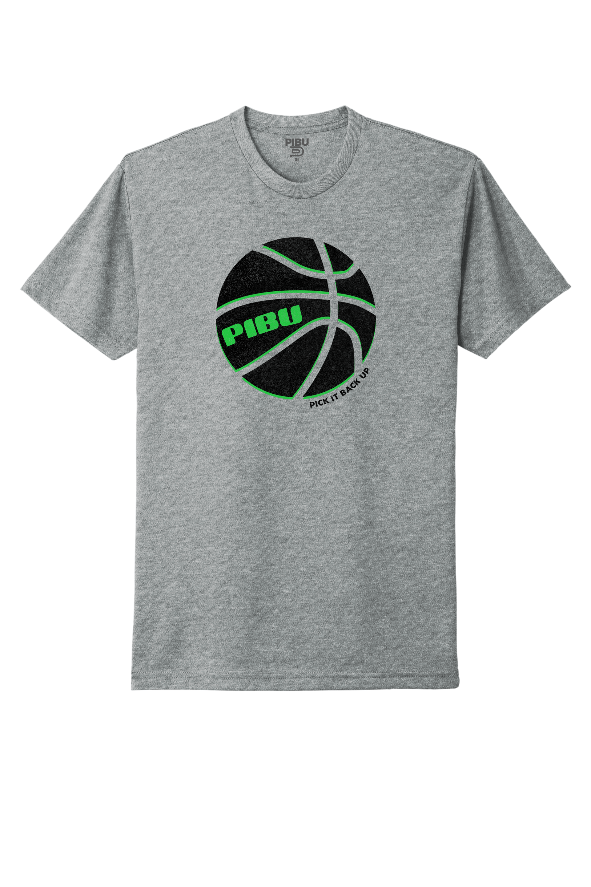 PIBU Basketball Outlined Short Sleeve - Green