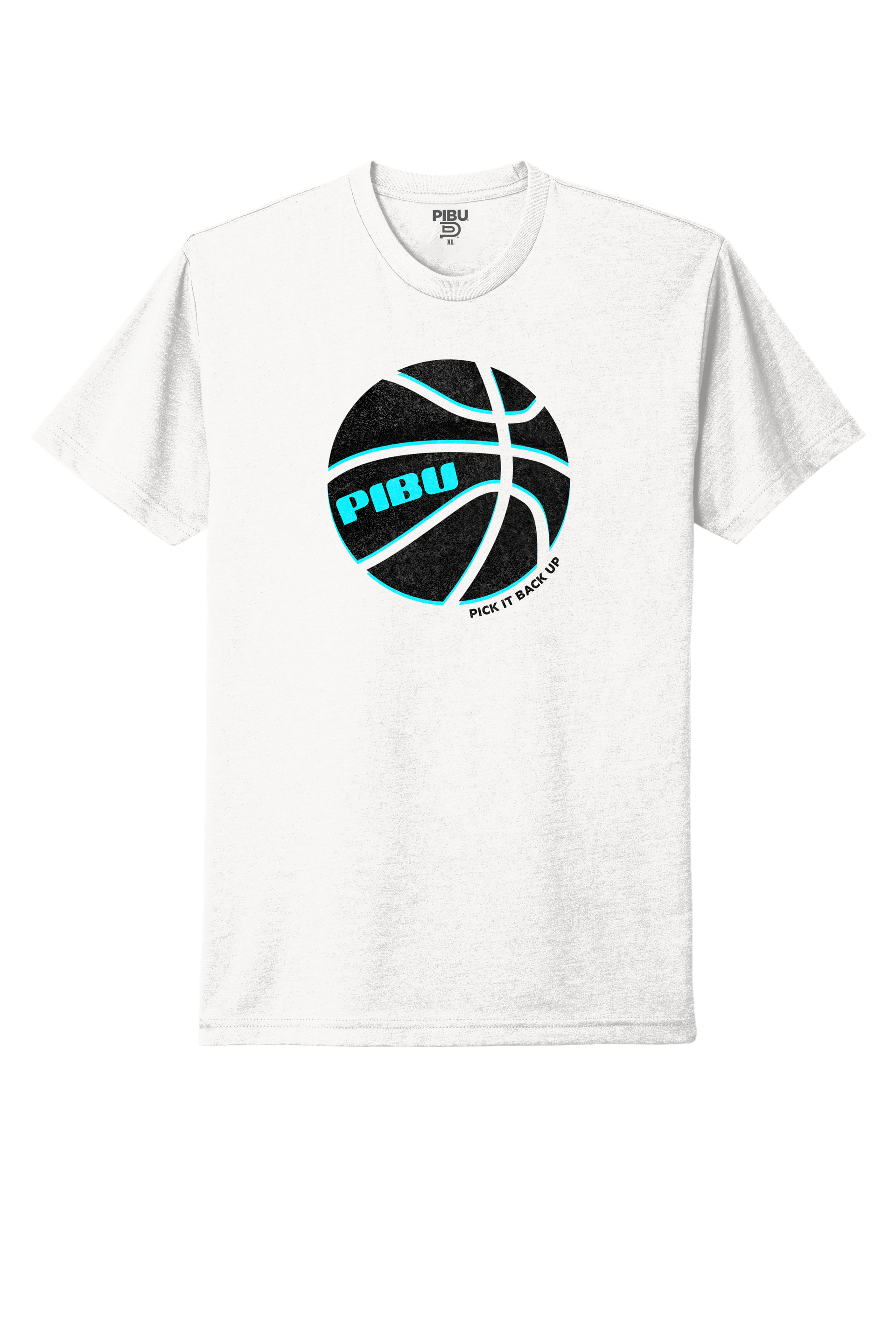 PIBU Basketball Outlined Short Sleeve - Blue