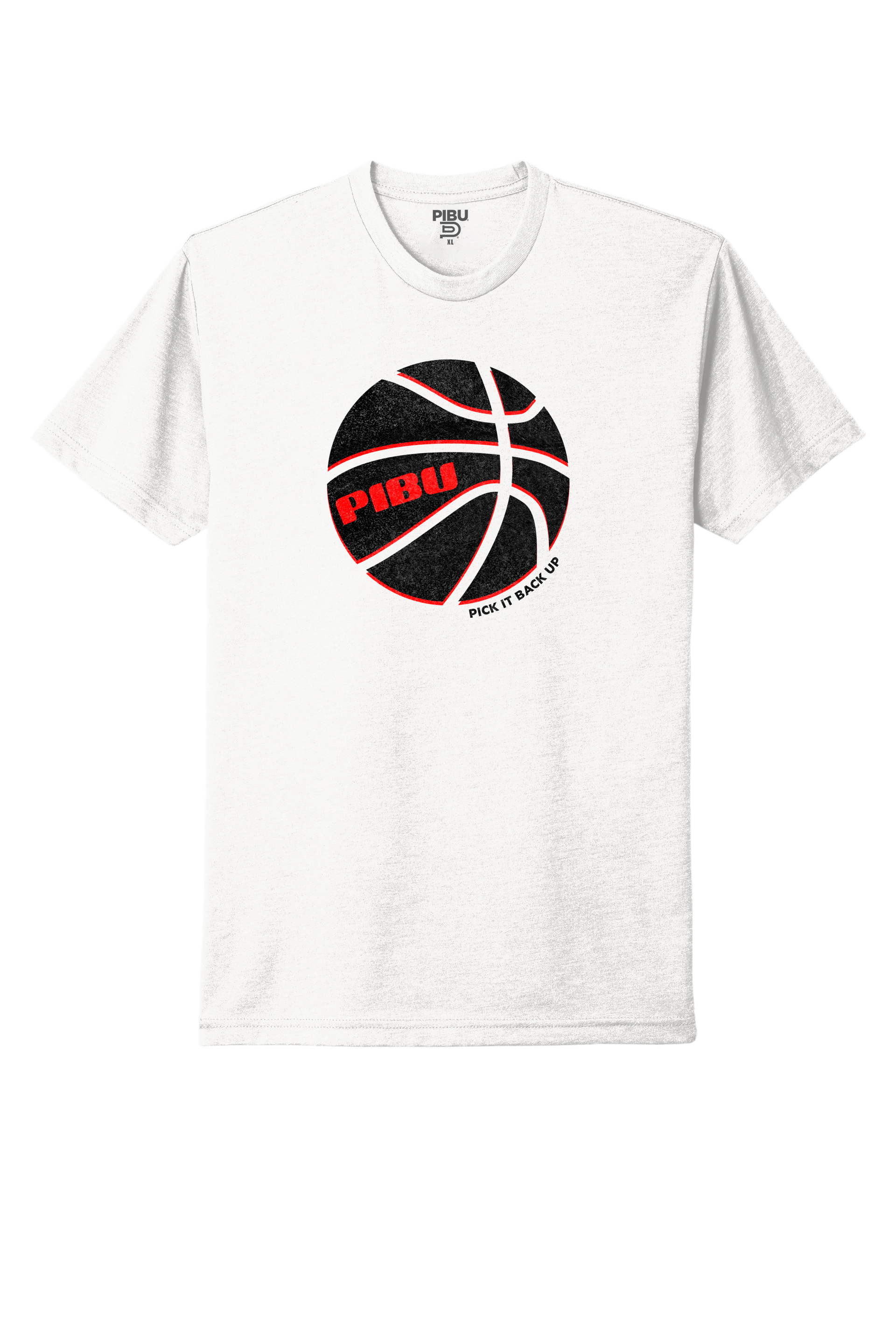 PIBU Basketball Outlined Short Sleeve - Red