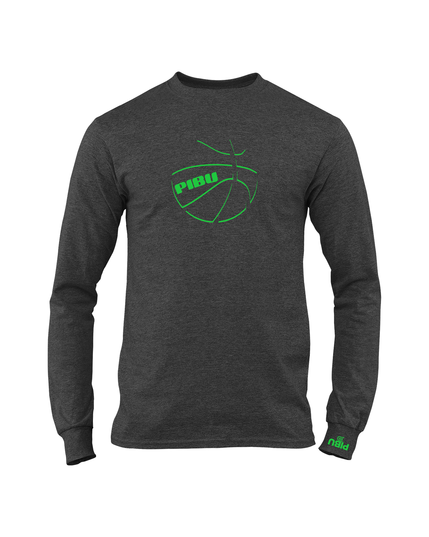 PIBU Basketball Long Sleeve - Green Shadow