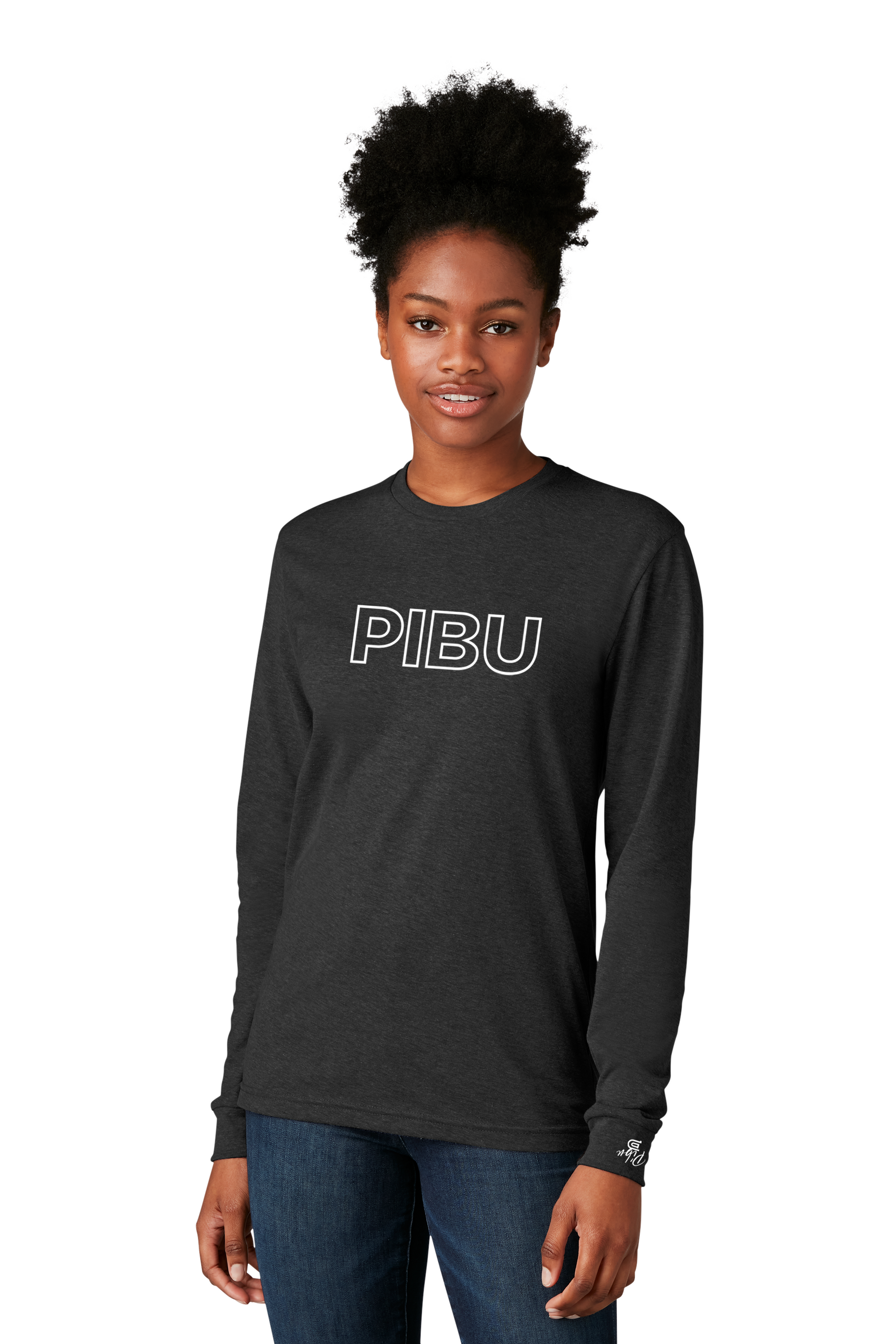 PIBU Classic Outlined Long Sleeve - White