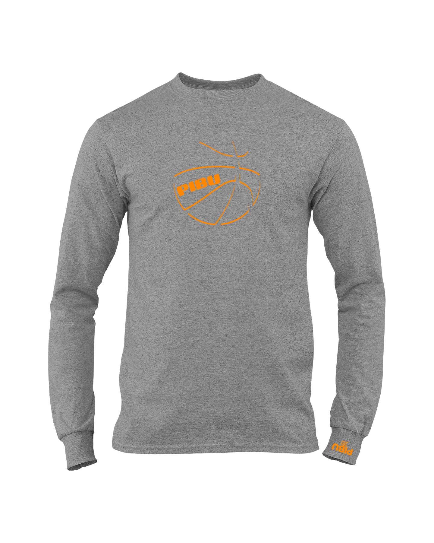 PIBU Basketball Long Sleeve -  Orange Shadow