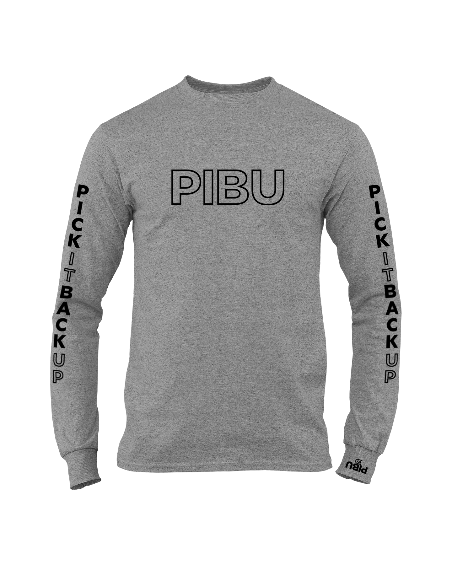 PIBU Sleeved Outlined Long Sleeve - Black