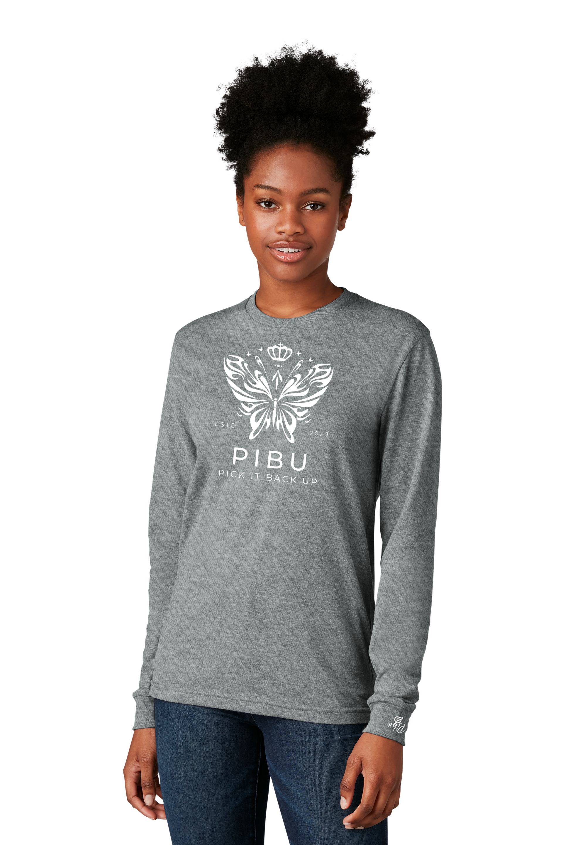Women's PIBU Butterfly Long Sleeve - White