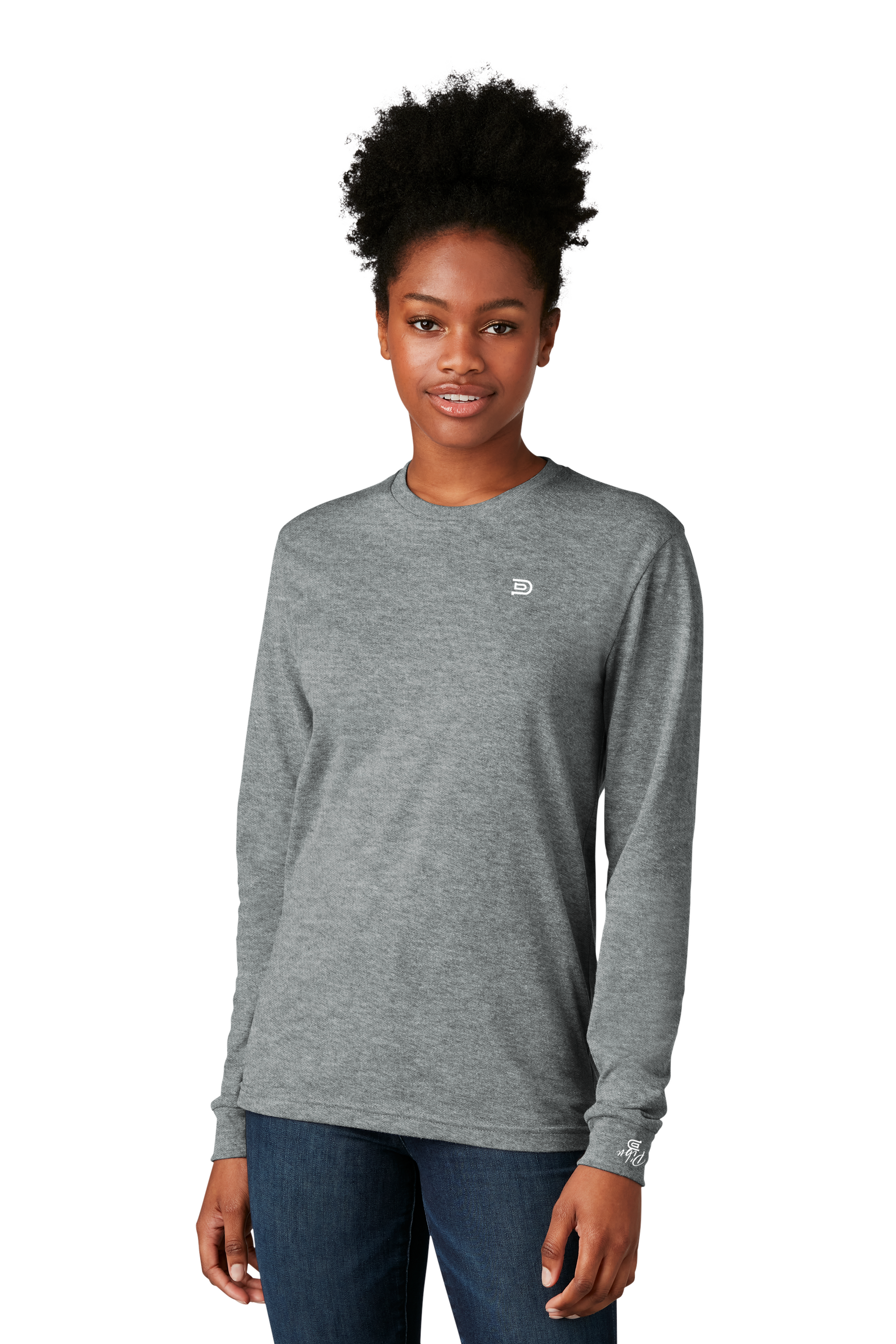 Women's PIBU Logo Long Sleeve - White