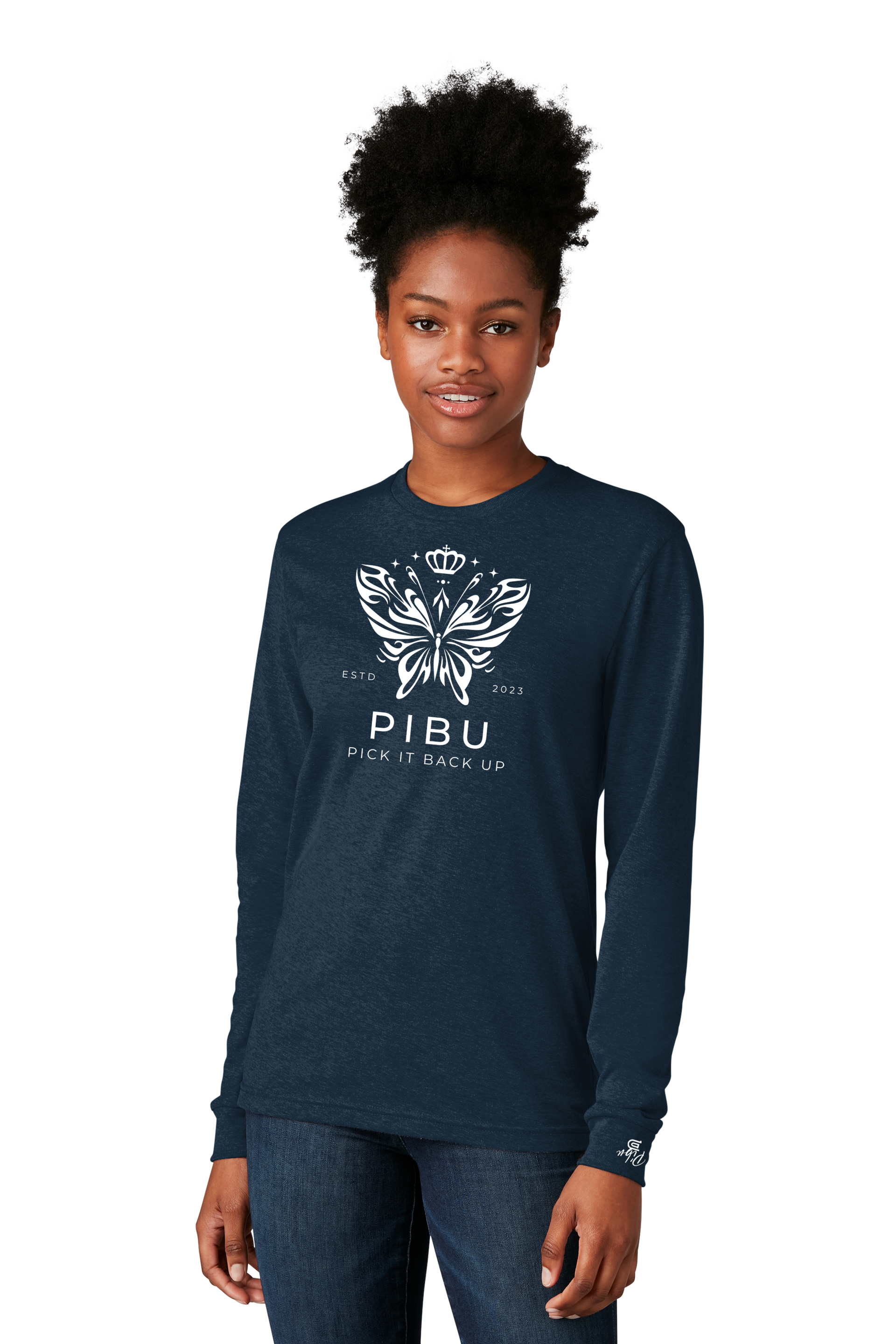 Women's PIBU Butterfly Long Sleeve - White