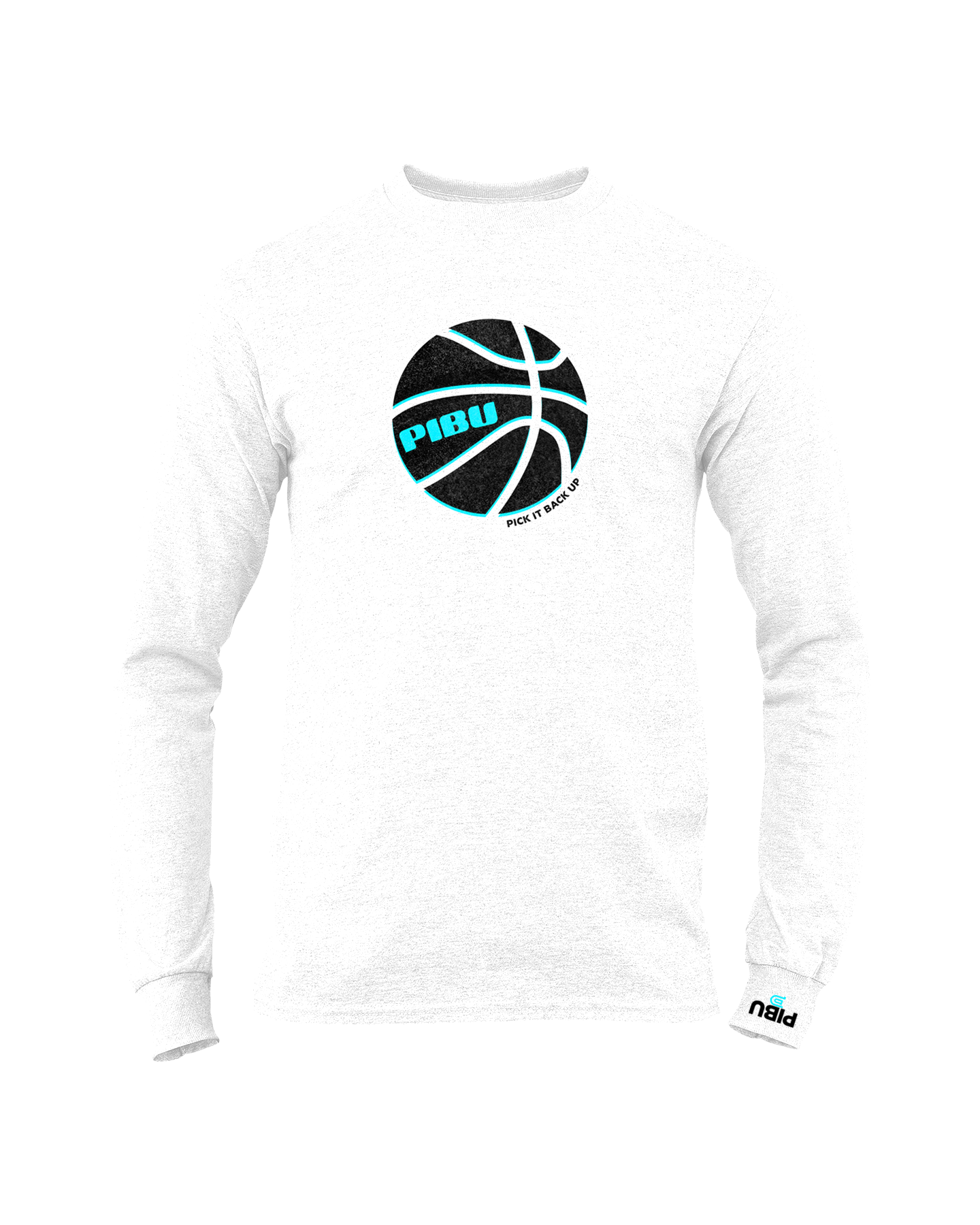 PIBU Basketball Outlined Long Sleeve - Blue