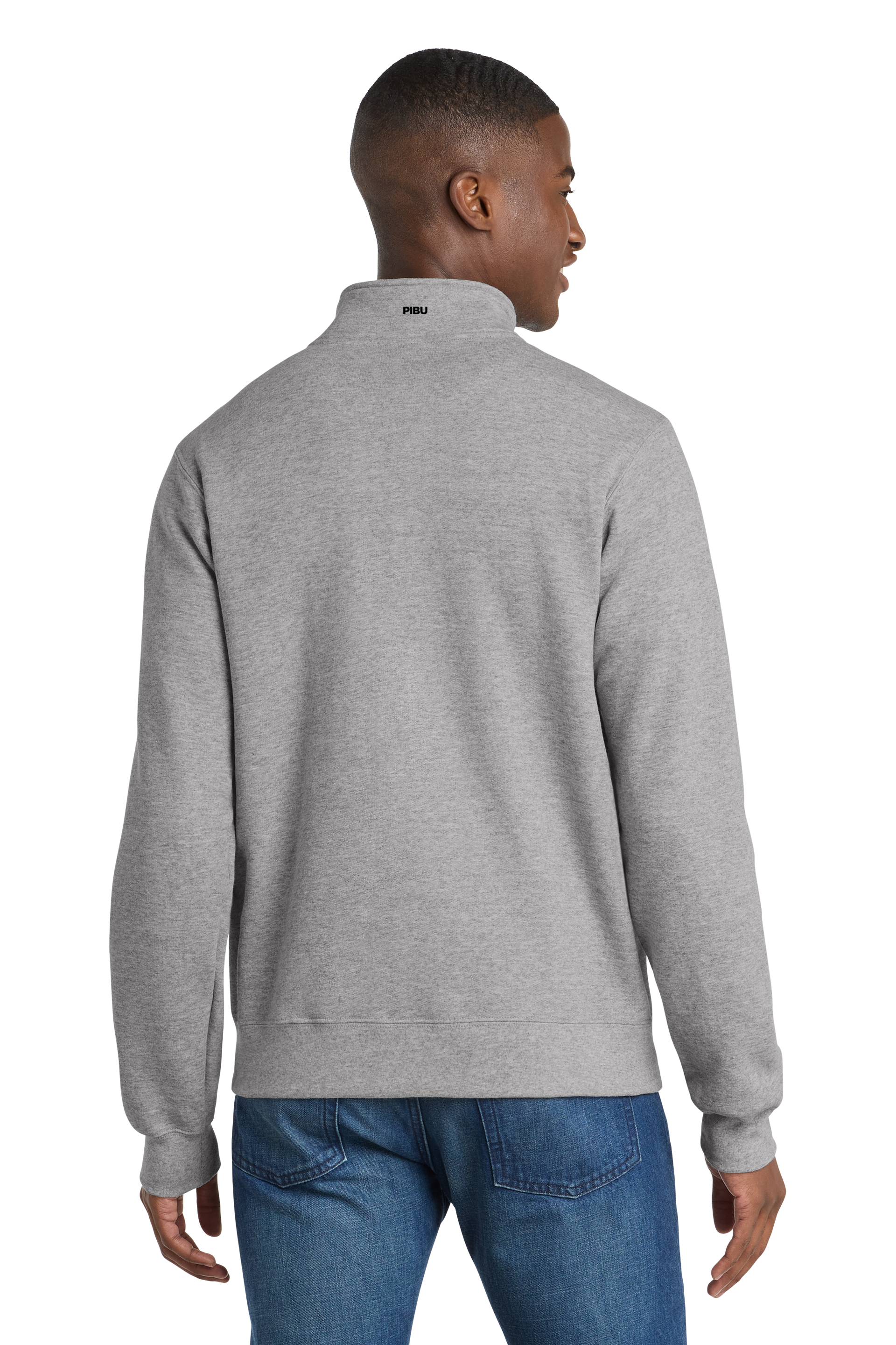 PIBU Zip-Up Sweatshirt - Black Logo