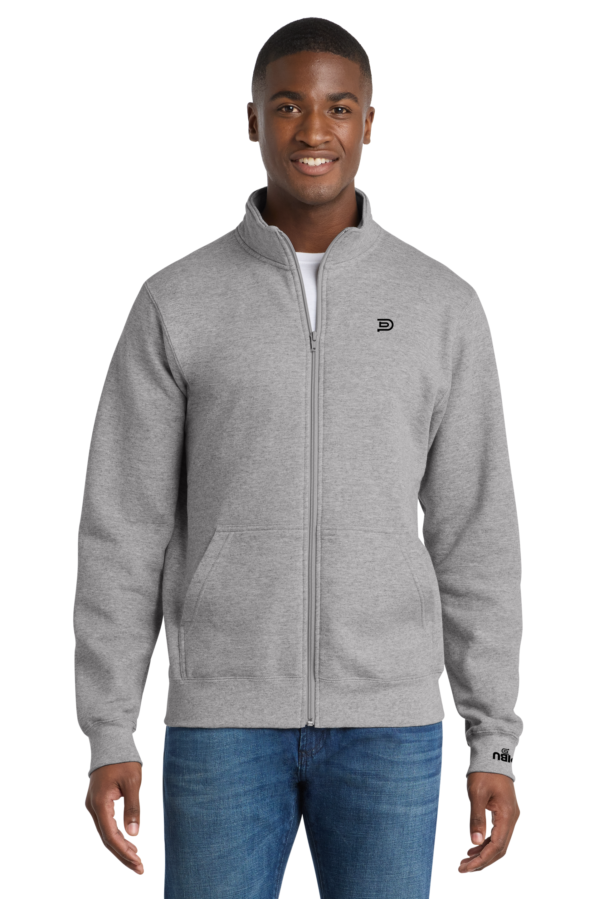 PIBU Zip-Up Sweatshirt - Black Logo