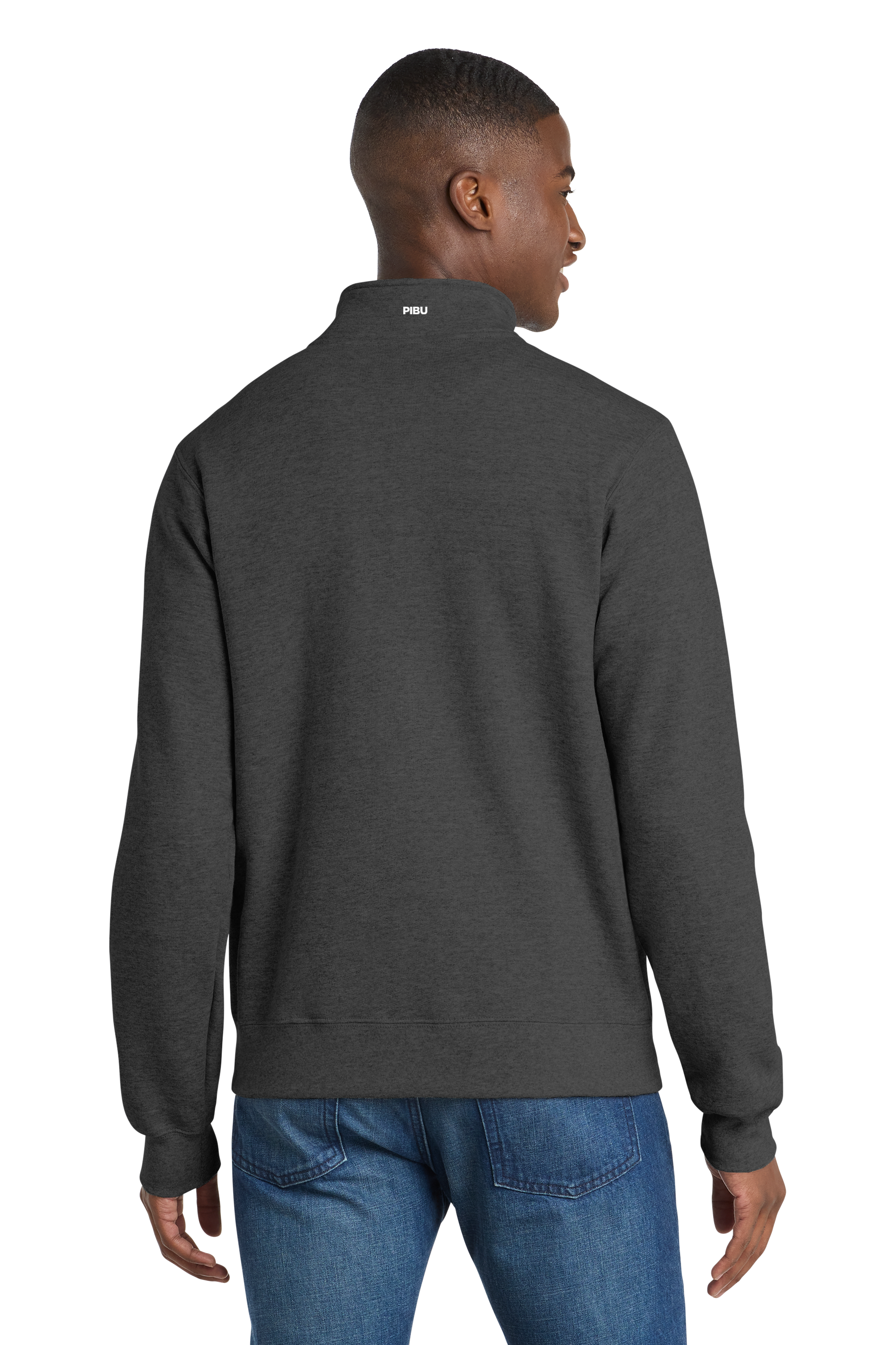 PIBU Zip-Up Sweatshirt - White Logo