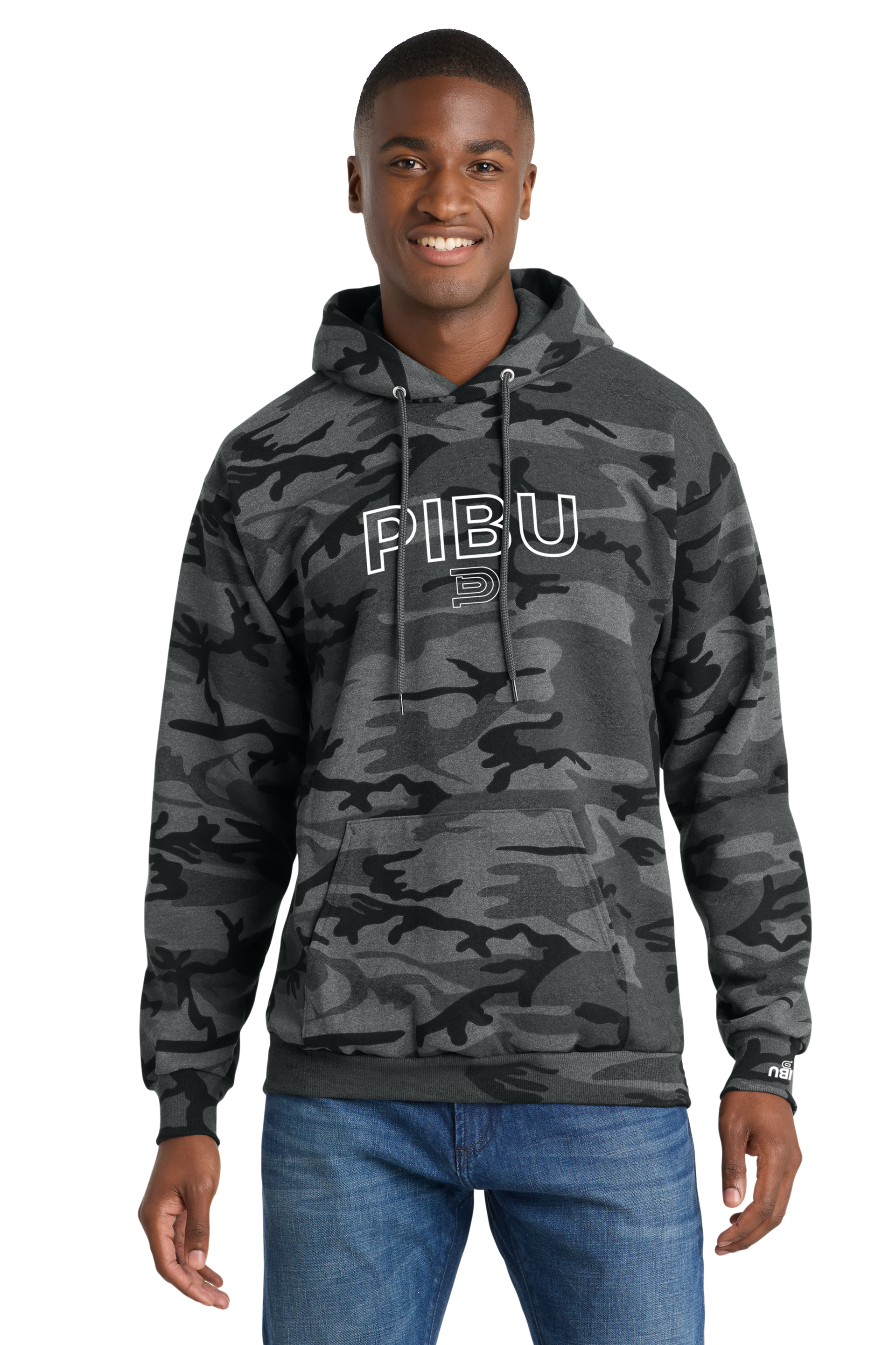 P1 Outlined Camo Hoodie - White