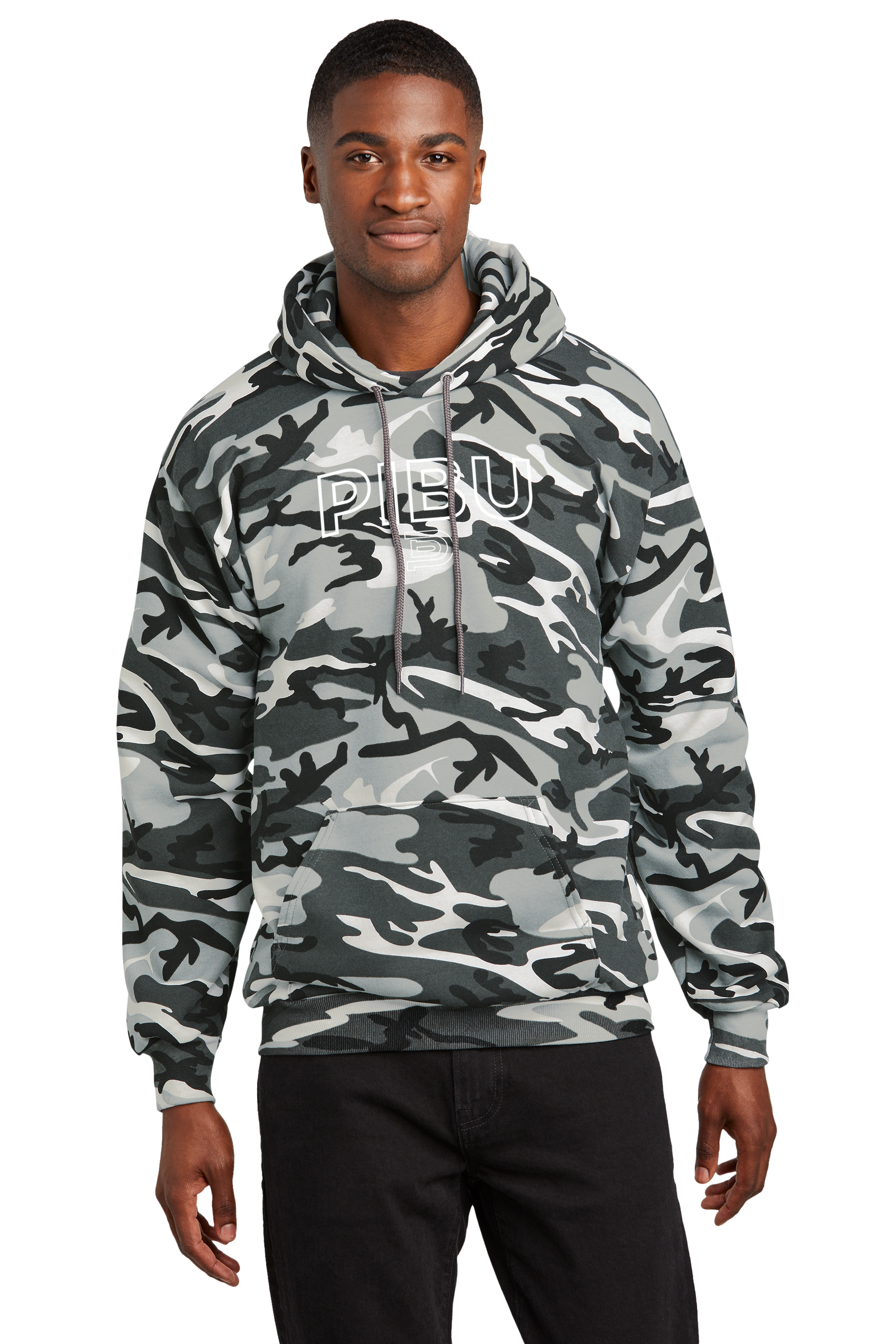 P1 Outlined Camo Hoodie - White