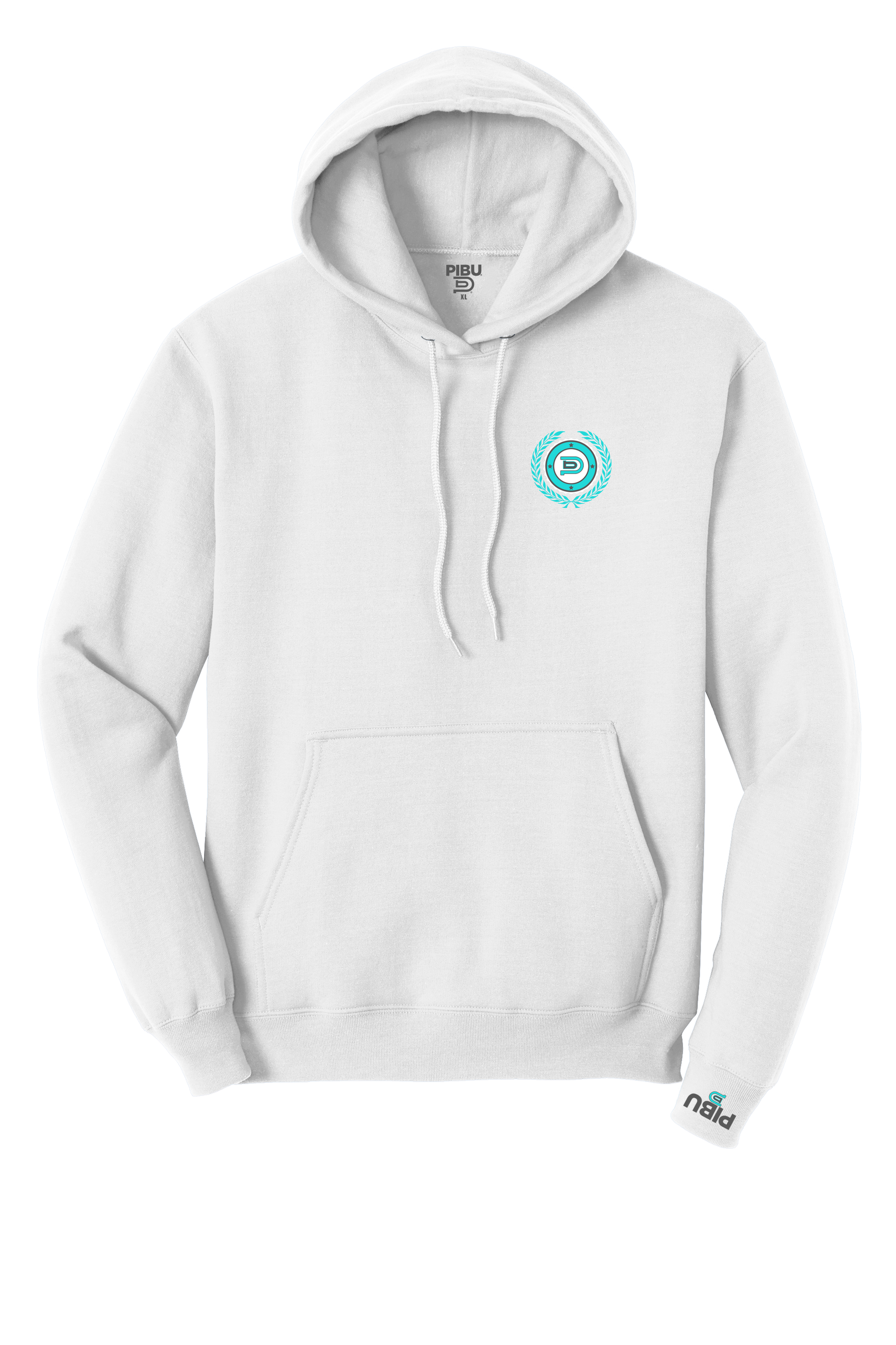 PIBU White and Yellow University Hoodie - Turquoise